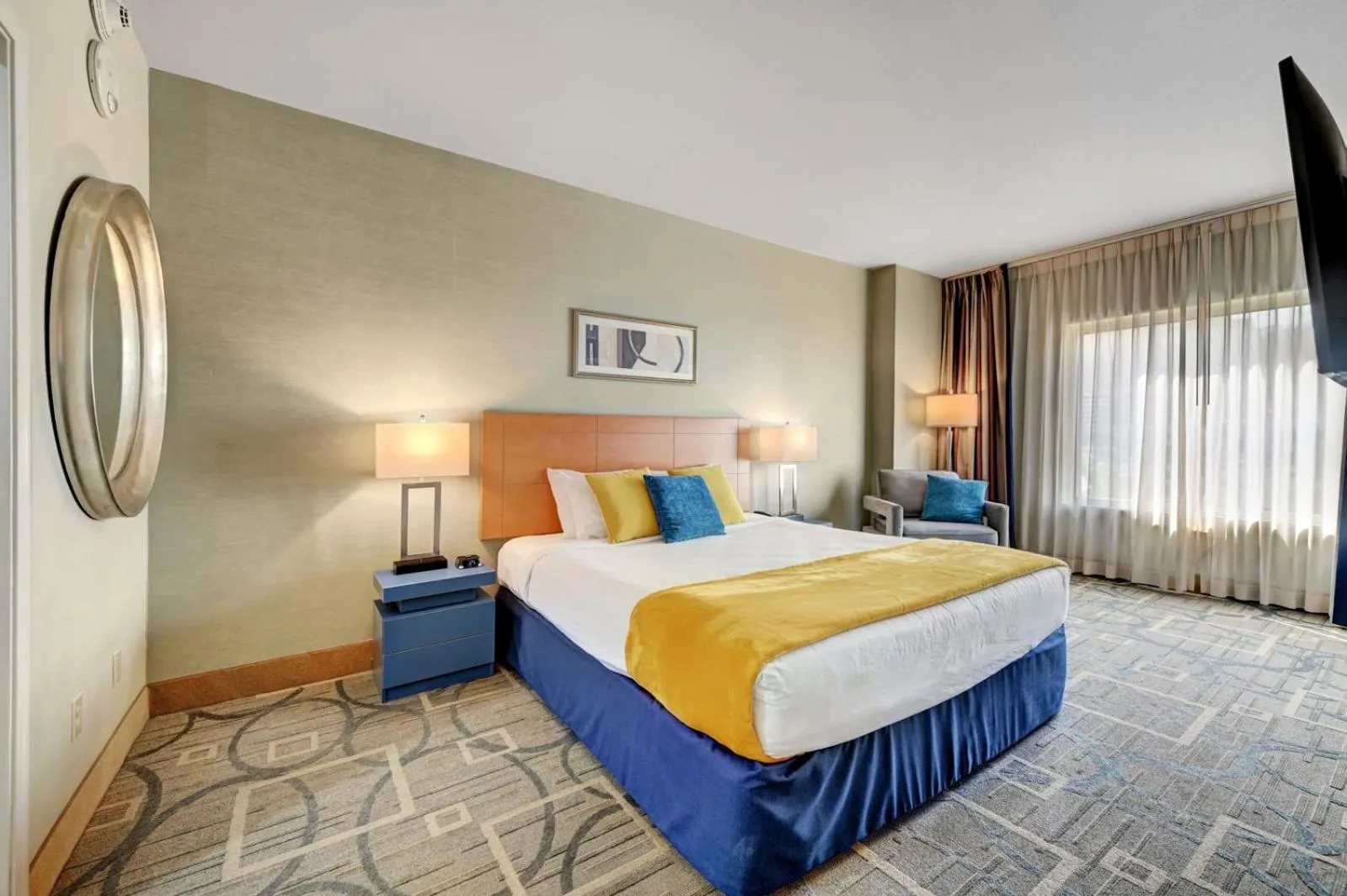 Bedroom, Bed in Royal Oasis Suite at Platinum Hotel-Strip Views