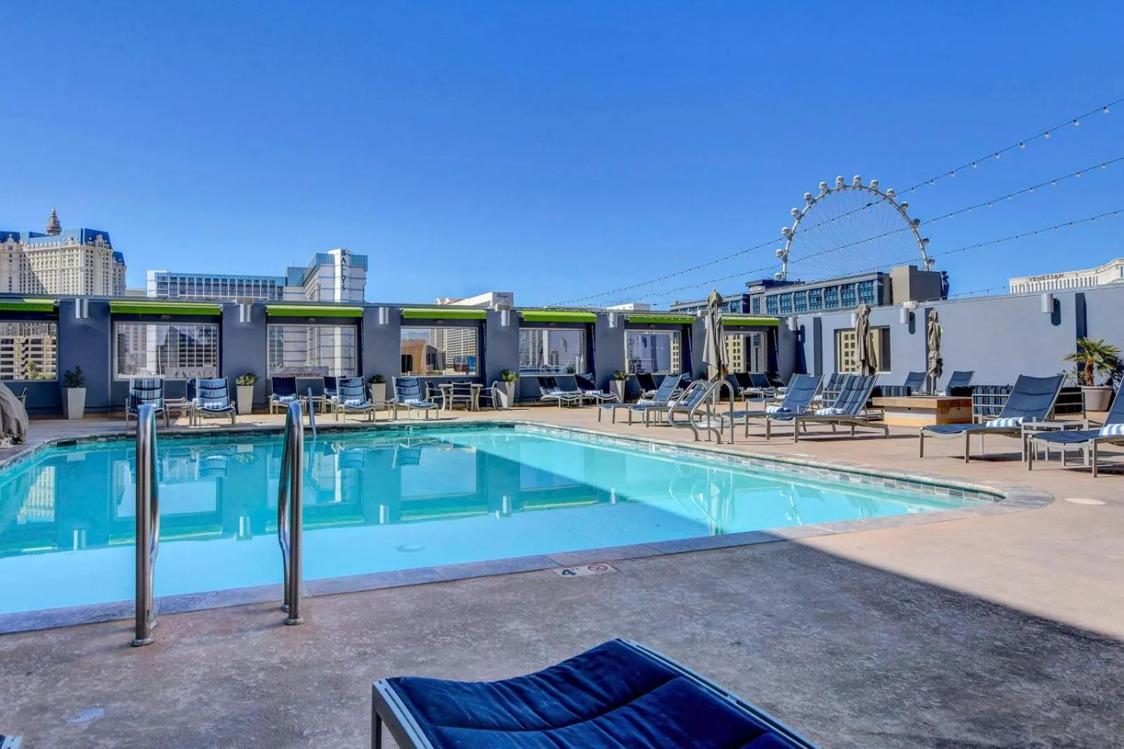 Swimming pool in Royal Oasis Suite at Platinum Hotel-Strip Views