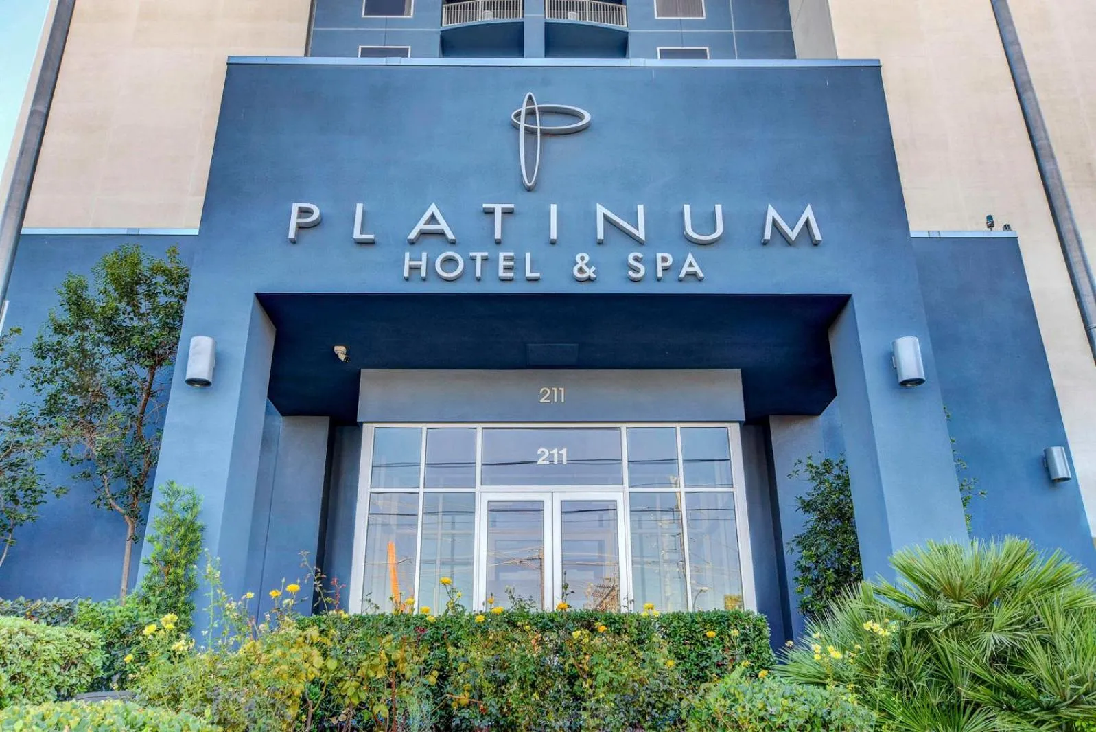 Property building in Royal Oasis Suite at Platinum Hotel-Strip Views