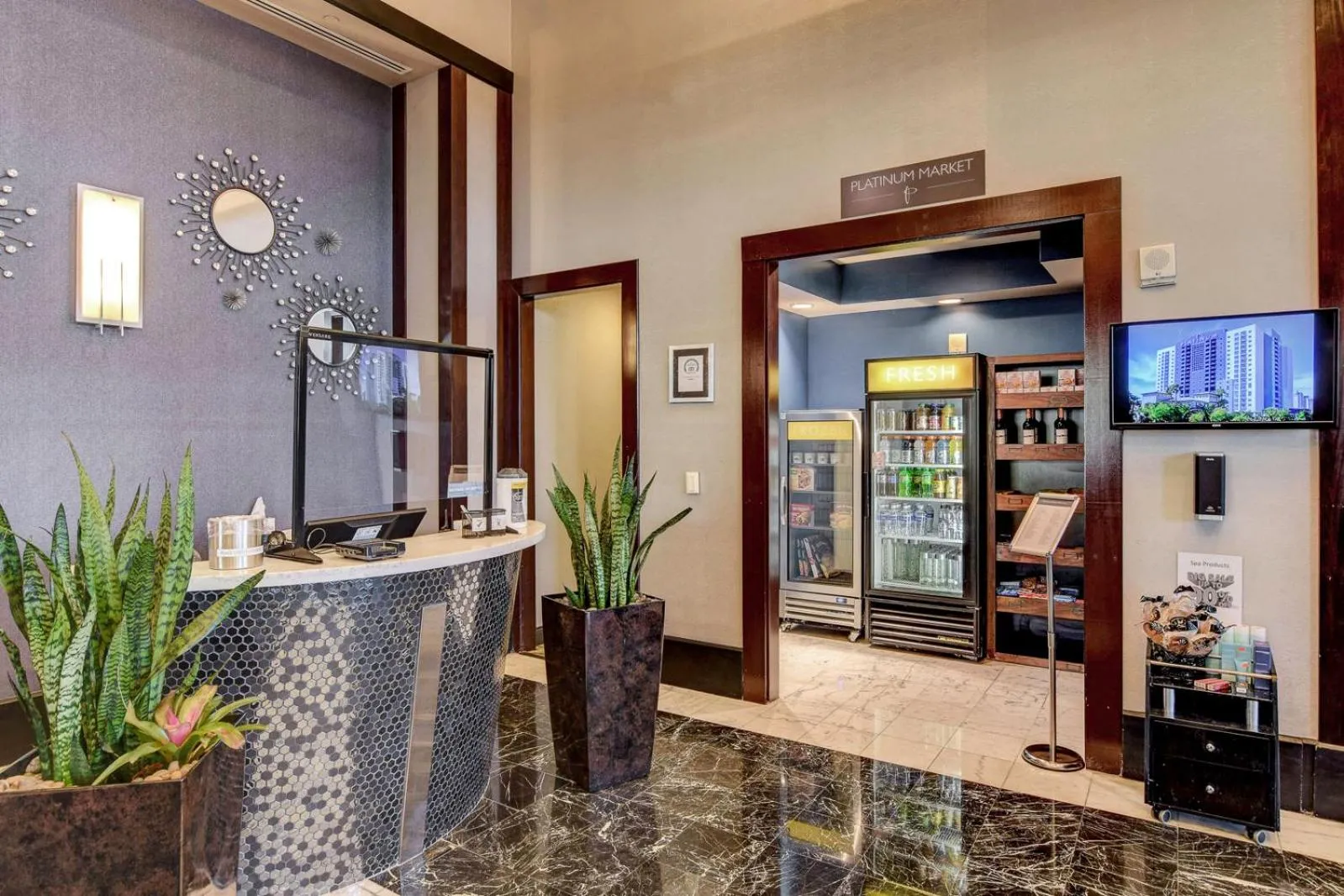 Shopping Area in Royal Oasis Suite at Platinum Hotel-Strip Views