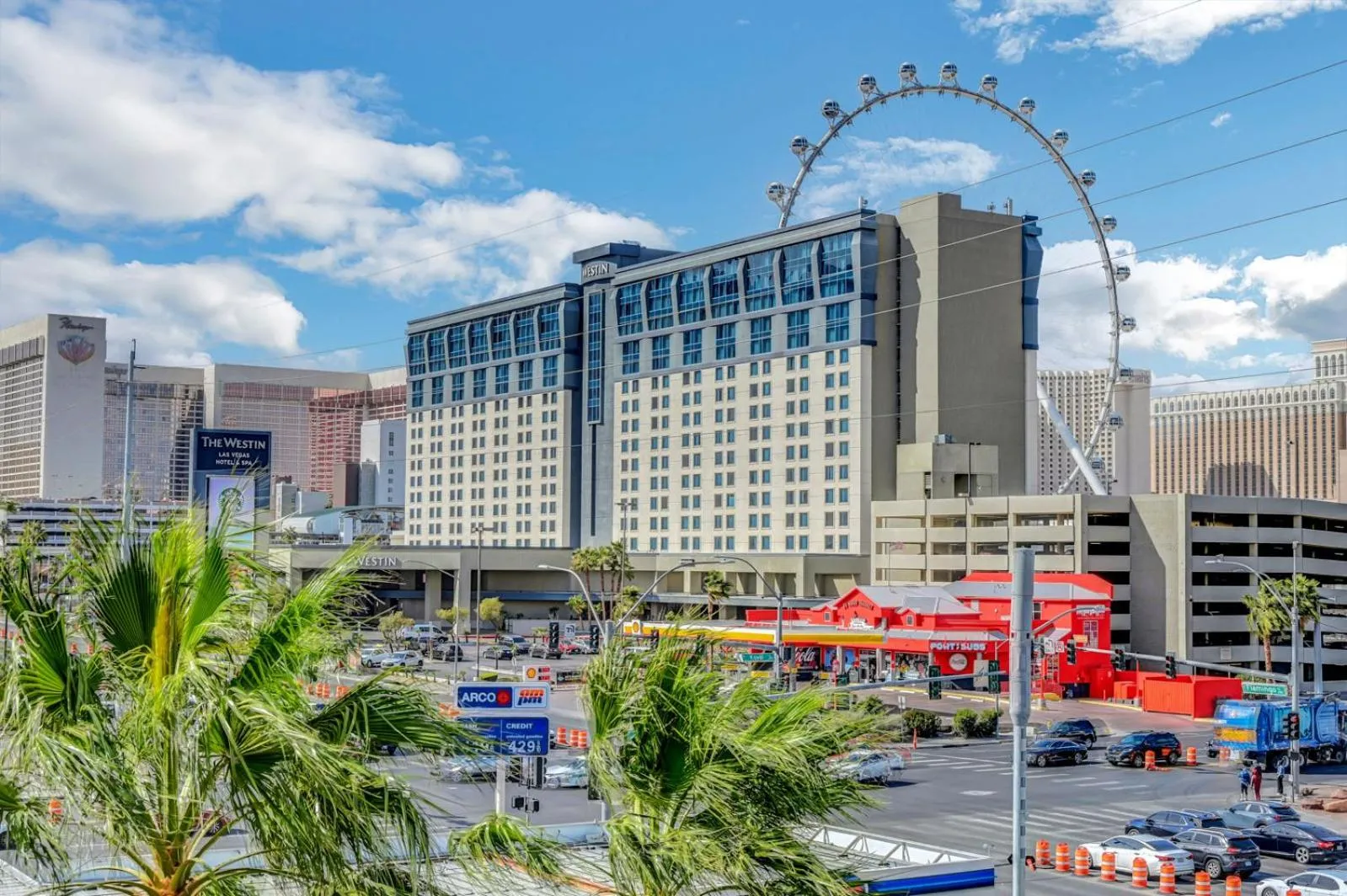 City view in Royal Oasis Suite at Platinum Hotel-Strip Views