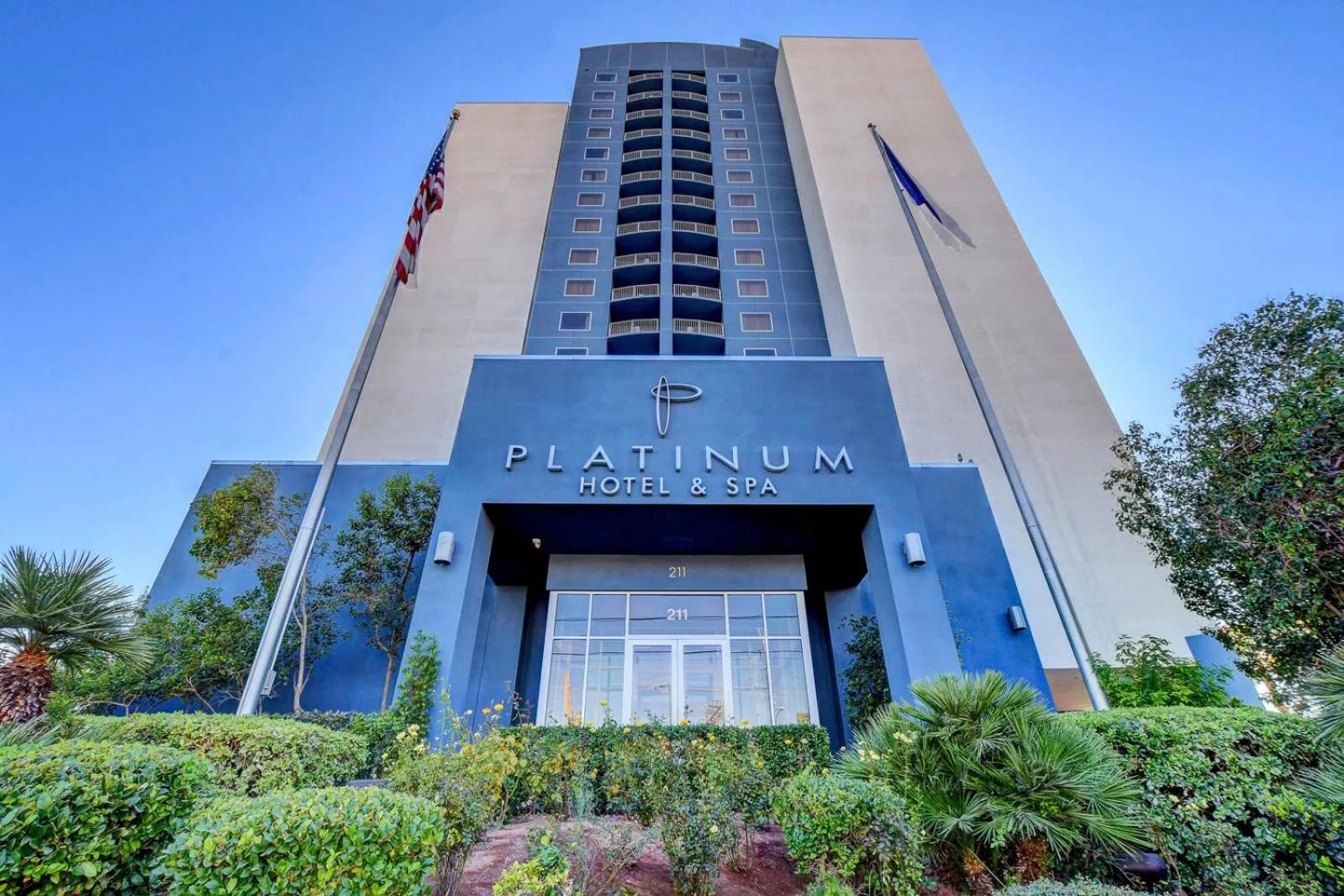 Property building in Royal Oasis Suite at Platinum Hotel-Strip Views