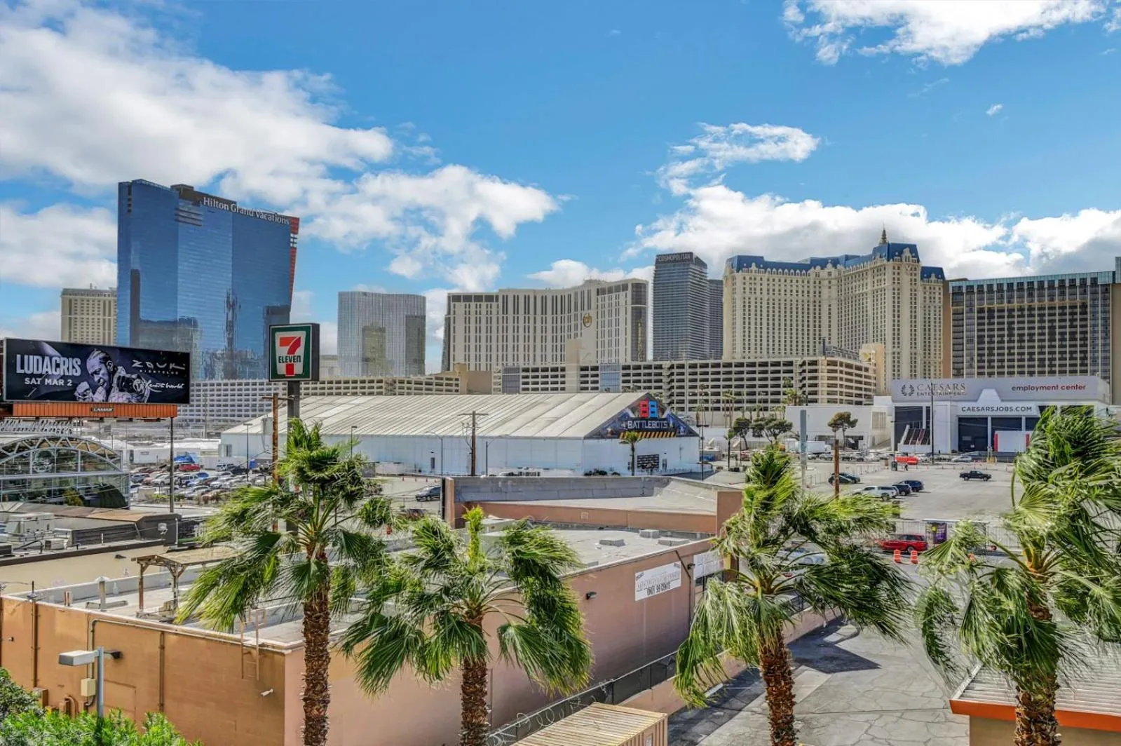 City view in Royal Oasis Suite at Platinum Hotel-Strip Views