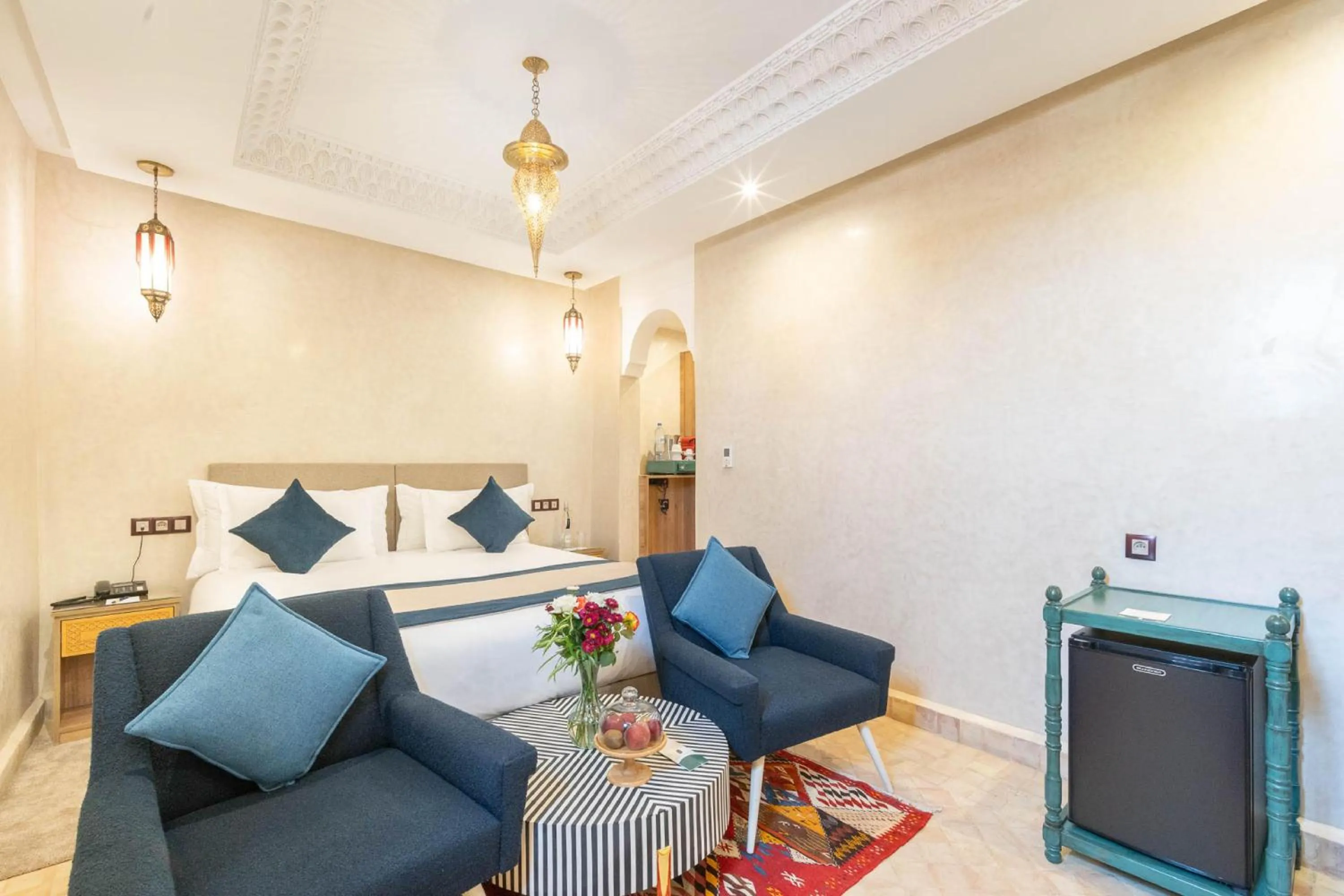 Bed in Riad Atlas Palace & SPA