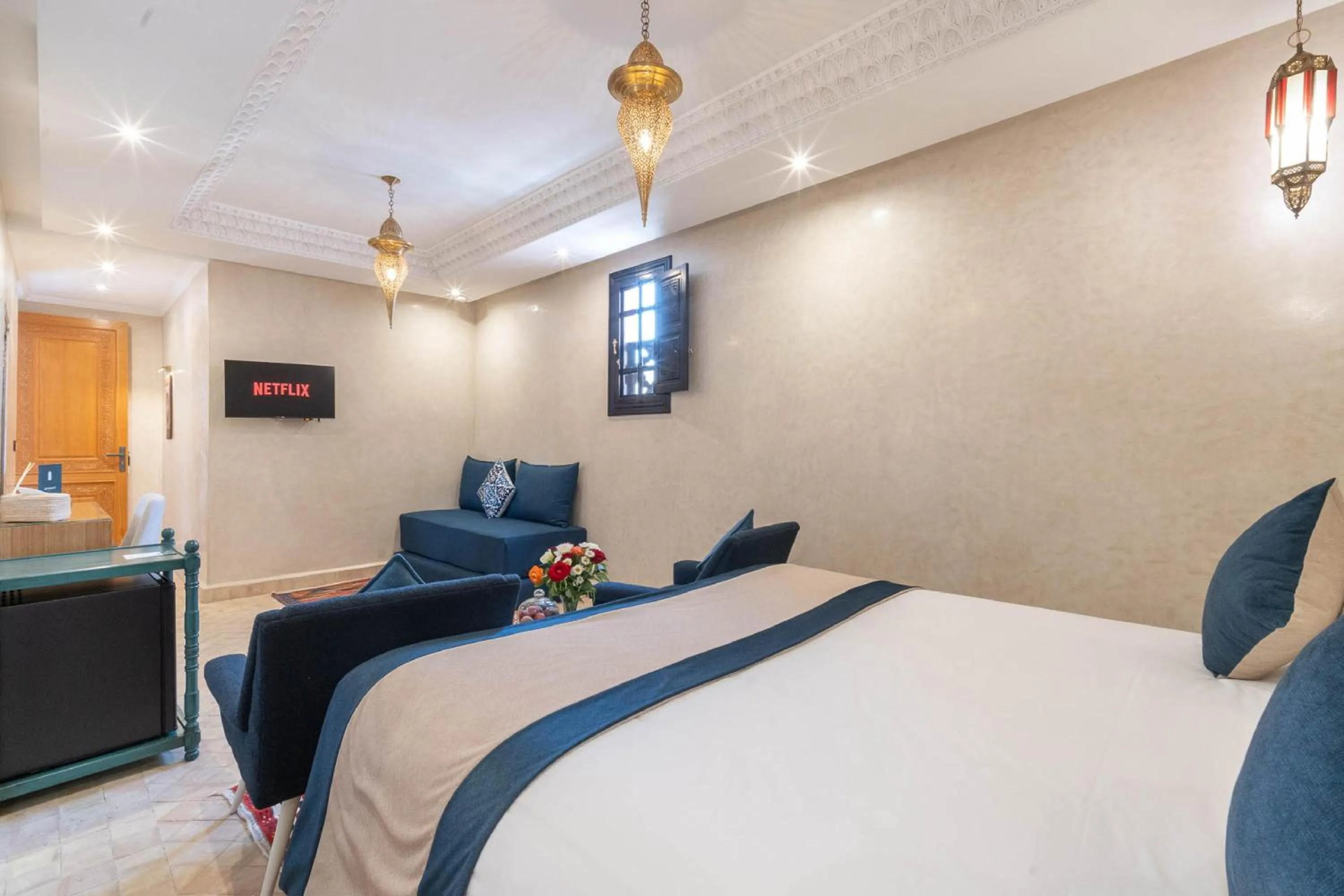 Bed in Riad Atlas Palace & SPA