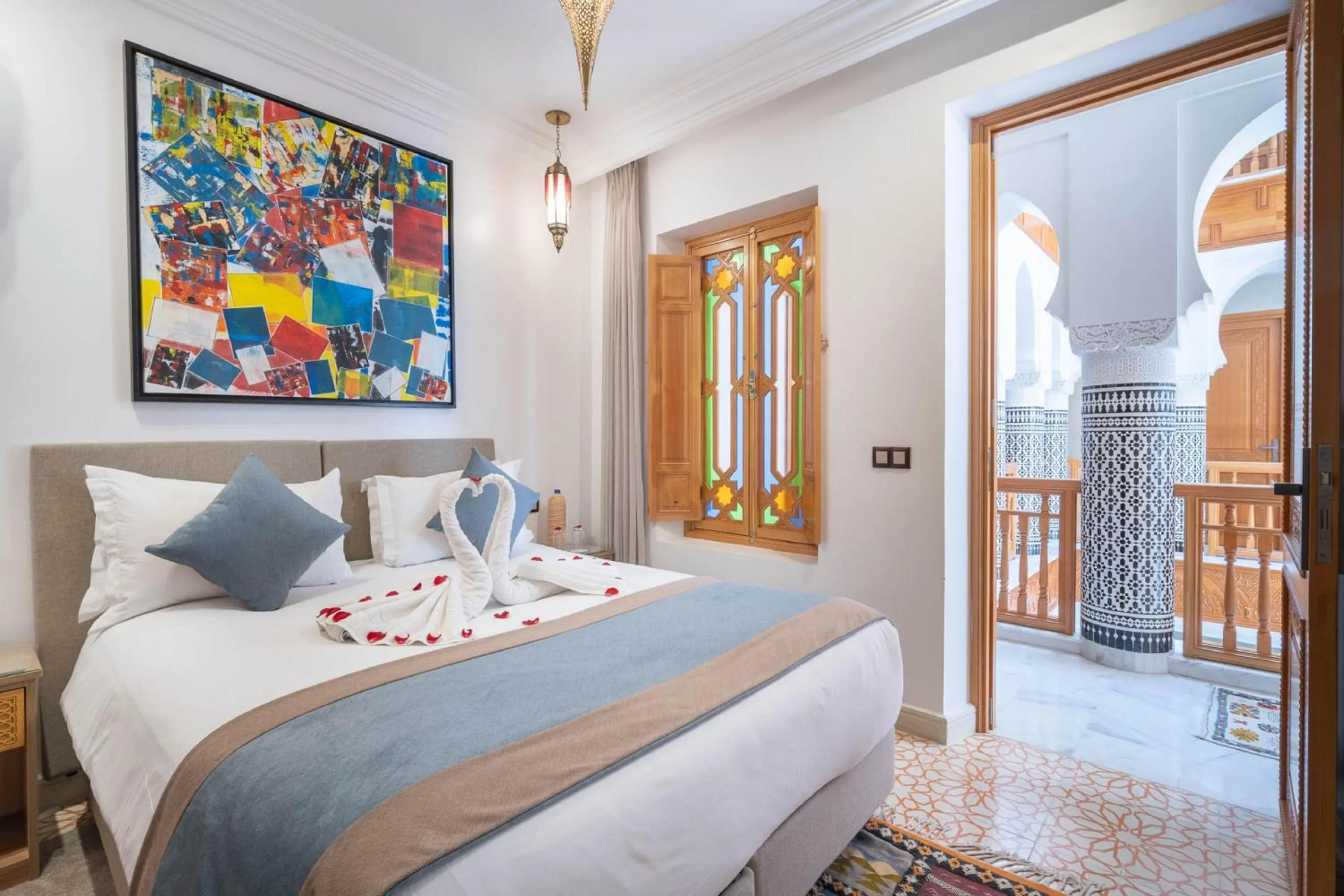 Bed in Riad Atlas Palace & SPA