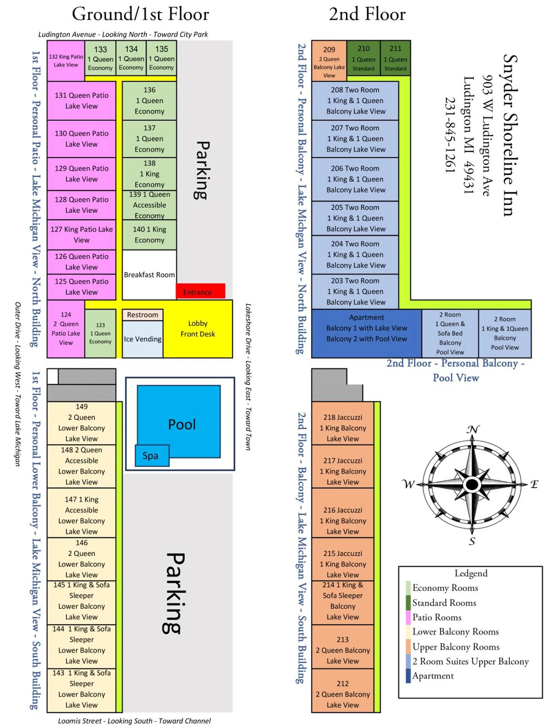Floor plan in Snyders Shoreline Inn