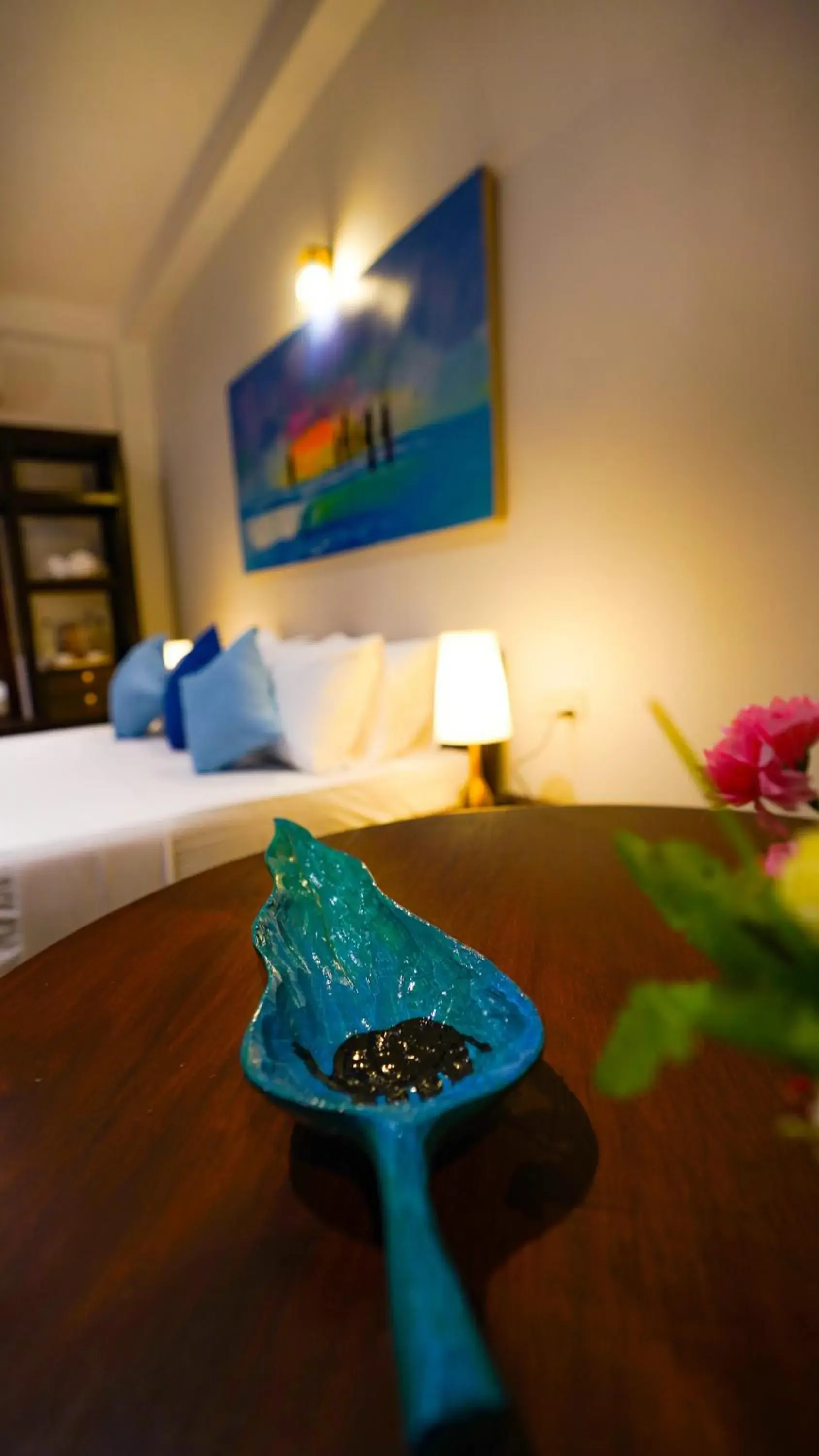 Decorative detail, Bed in Beyond The Sea By Ceylonese Decorative detail, Bed in Beyond The Sea By Ceylonese