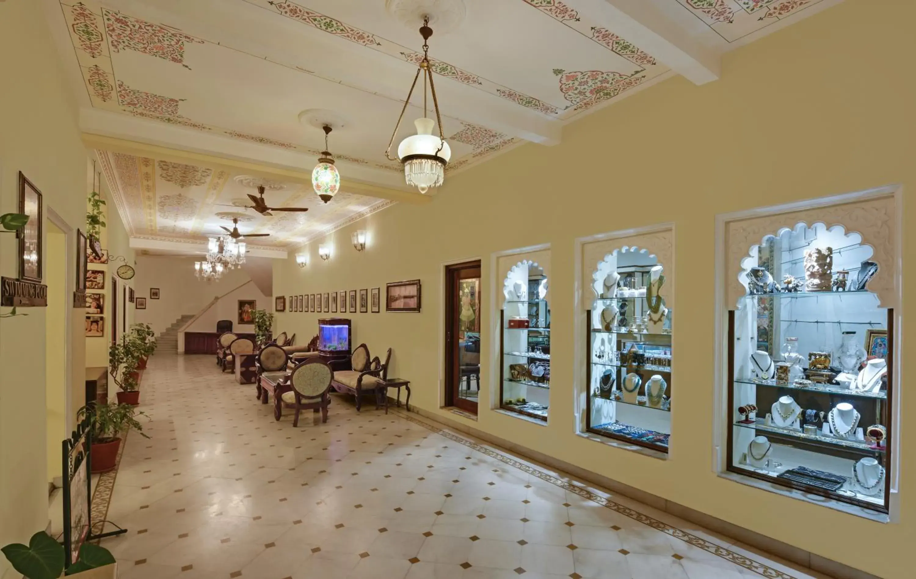Lobby or reception in Swaroop Vilas - Lake Facing Boutique Hotel Lobby or reception in Swaroop Vilas - Lake Facing Boutique Hotel