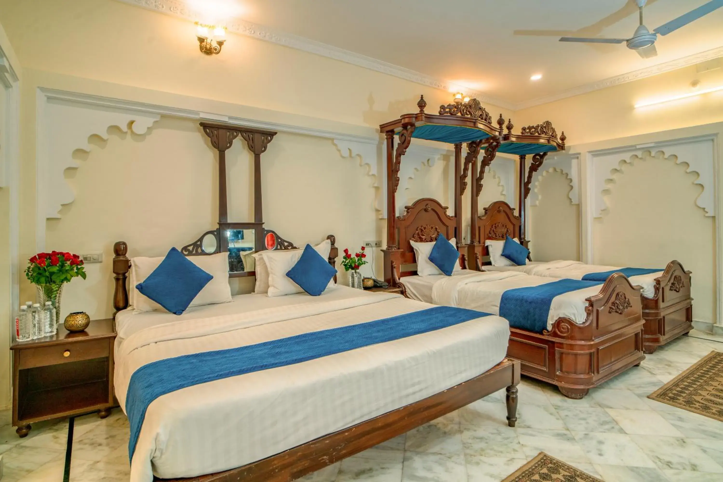 Bedroom, Bed in Swaroop Vilas - Lake Facing Boutique Hotel Bedroom, Bed in Swaroop Vilas - Lake Facing Boutique Hotel