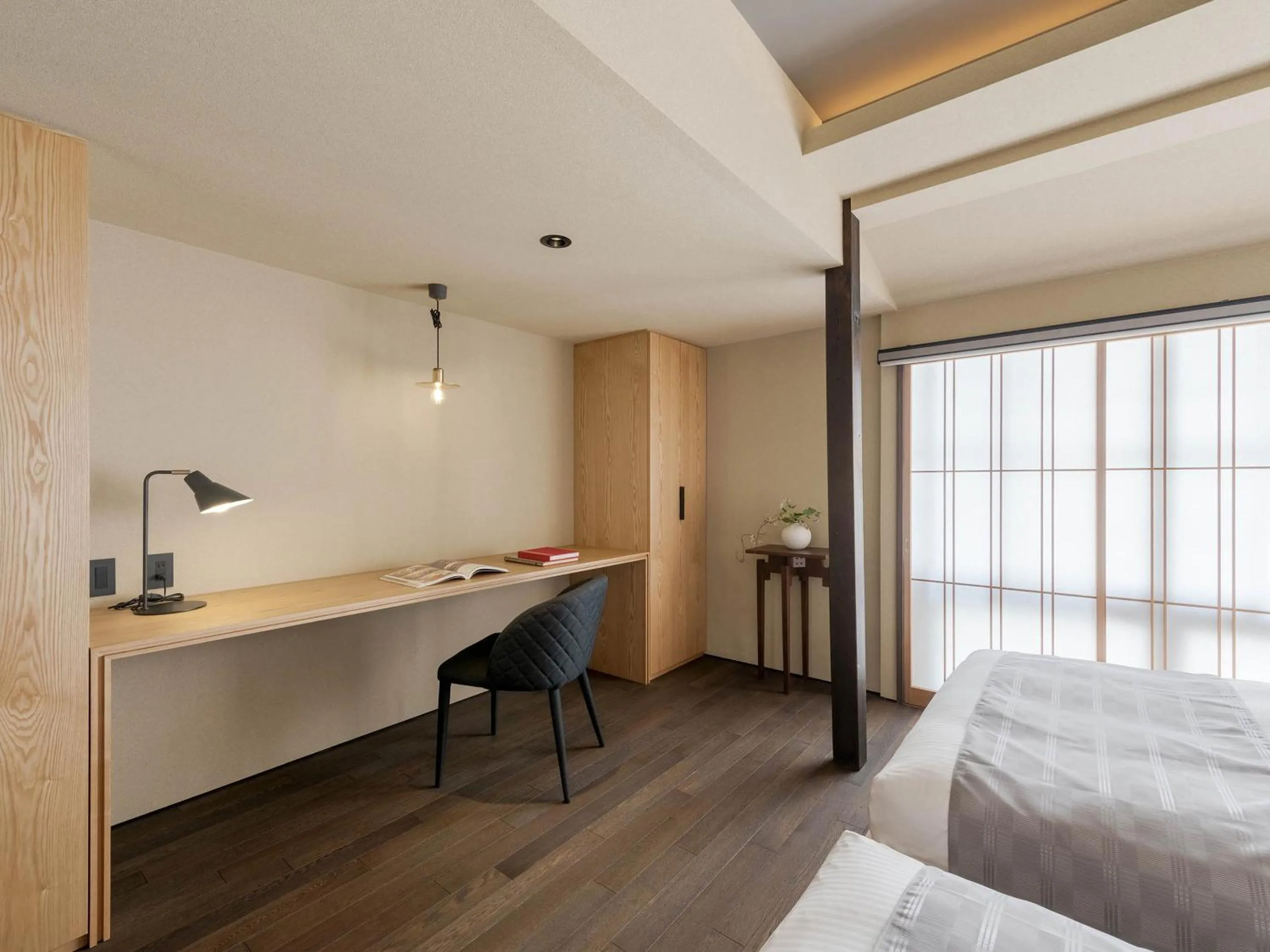 Photo of the whole room, Bed in Hotori Machiya House