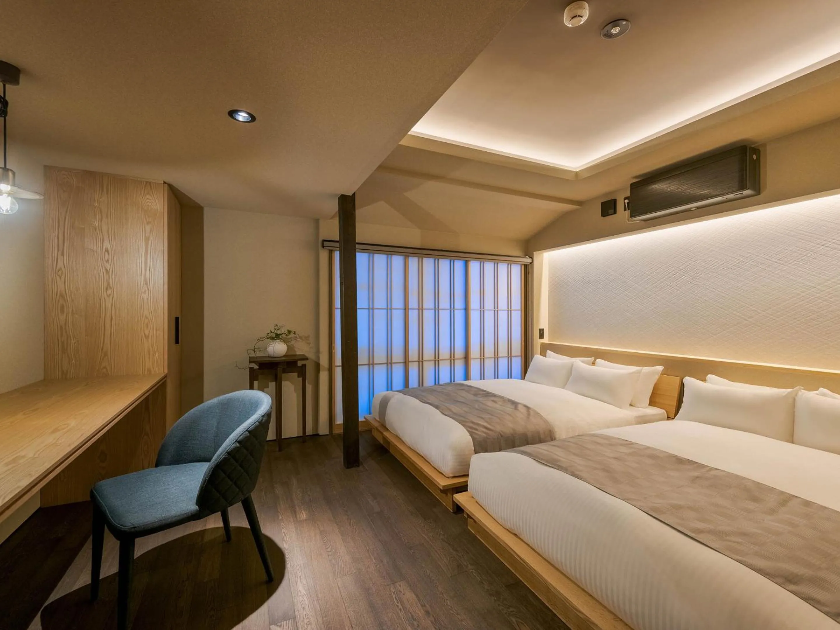 Photo of the whole room, Bed in Hotori Machiya House