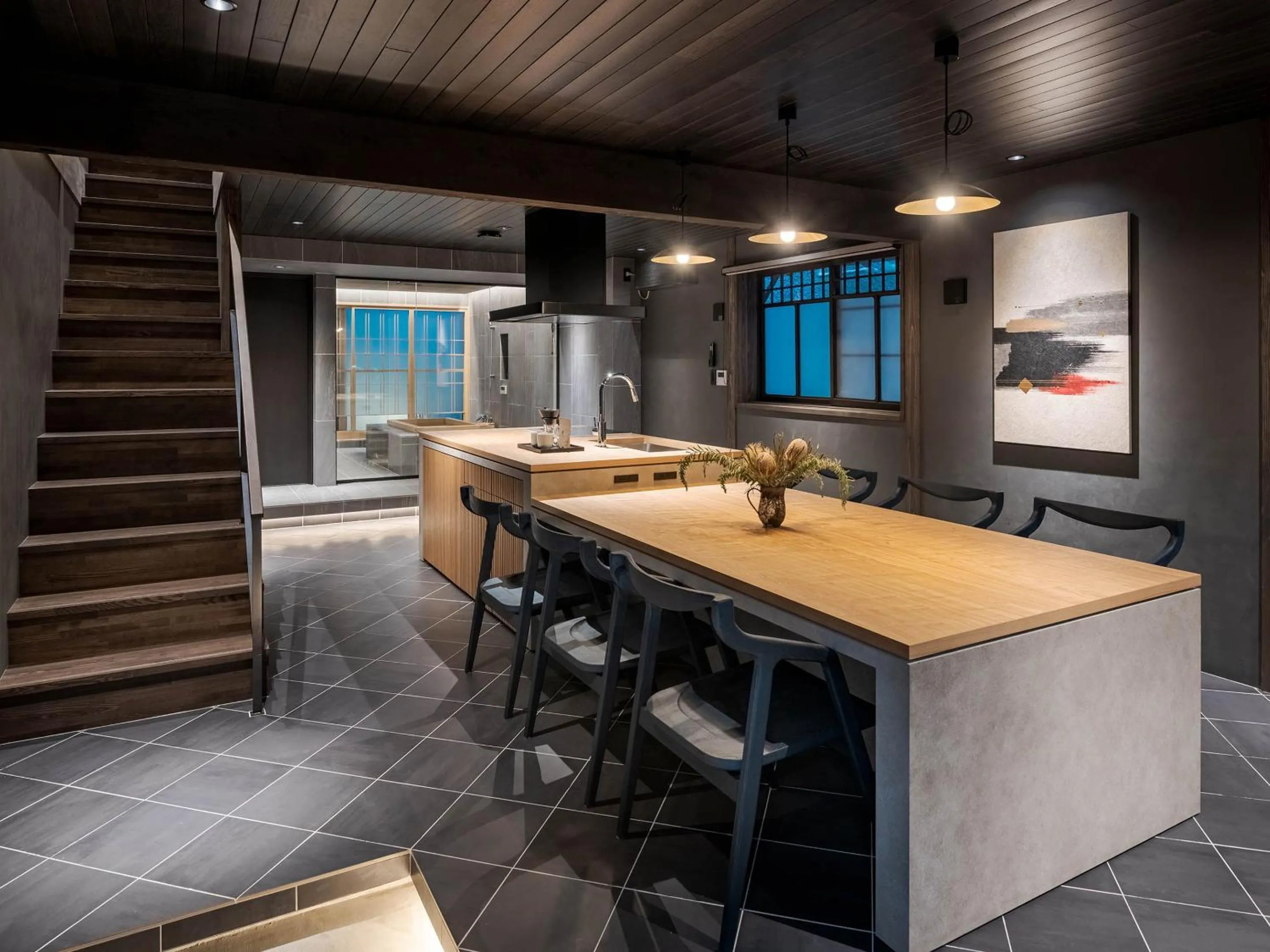 Dining area in Hotori Machiya House