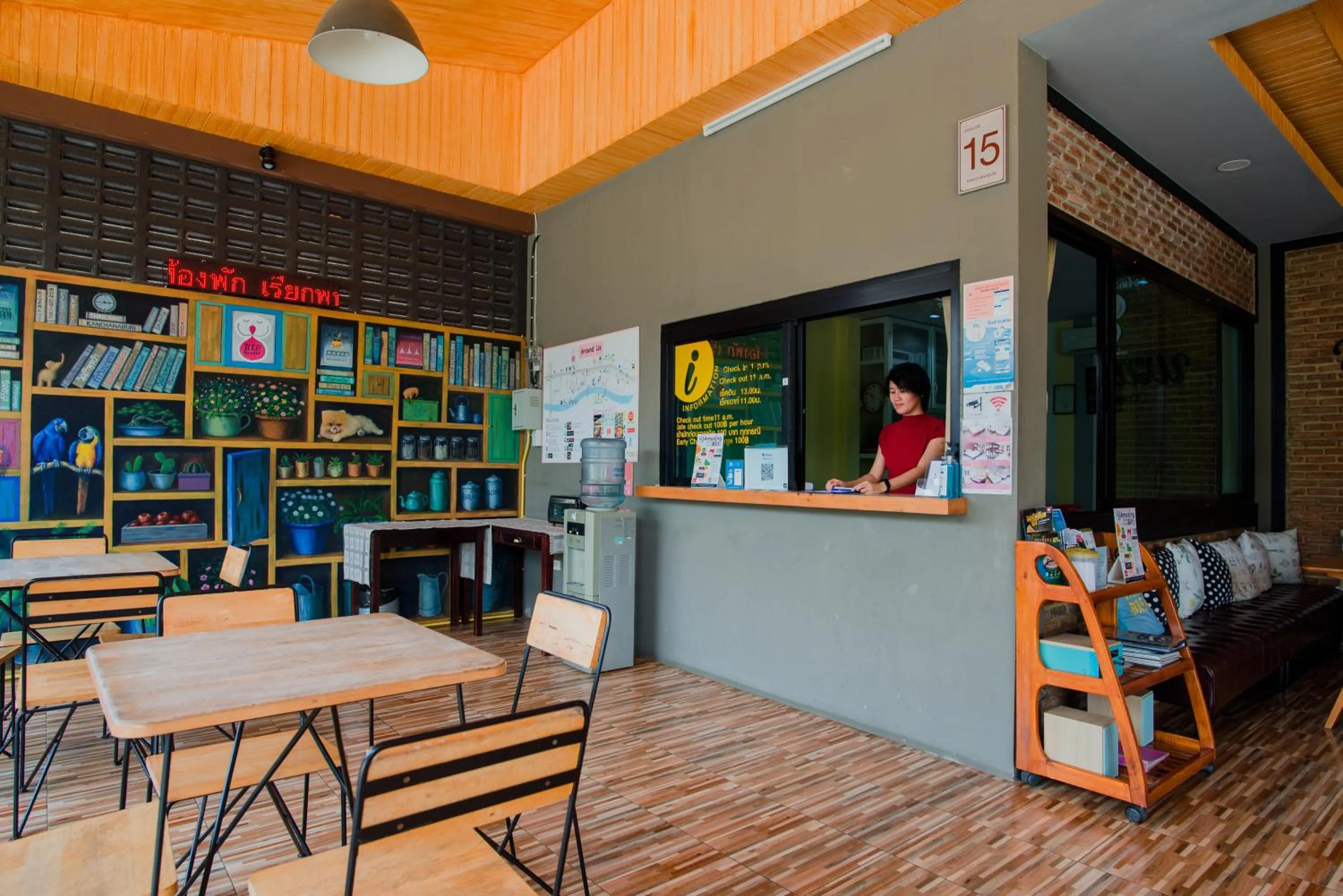 Seating area in Warmwell Hostel