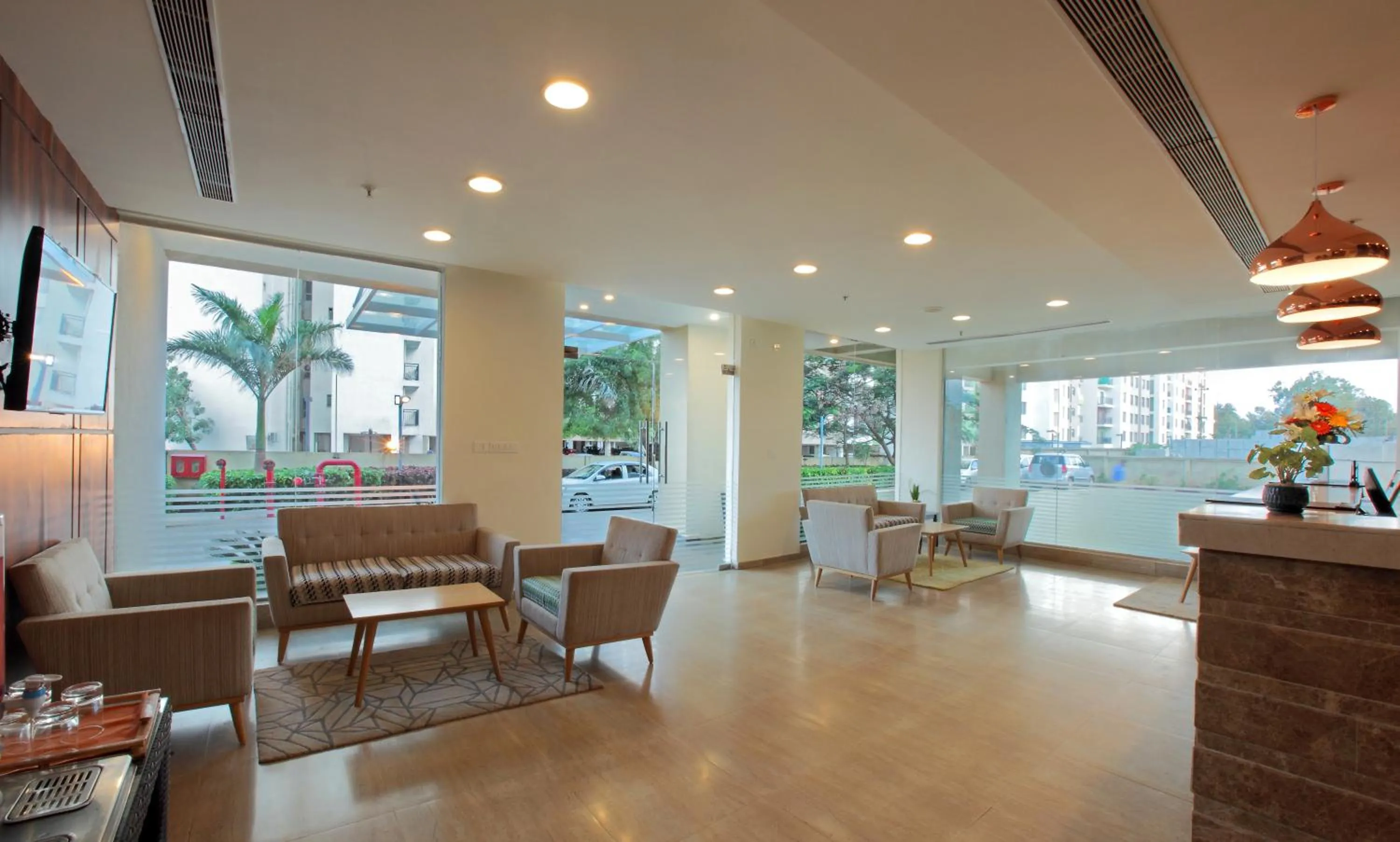 Lobby or reception in Starlit Suites Bangalore