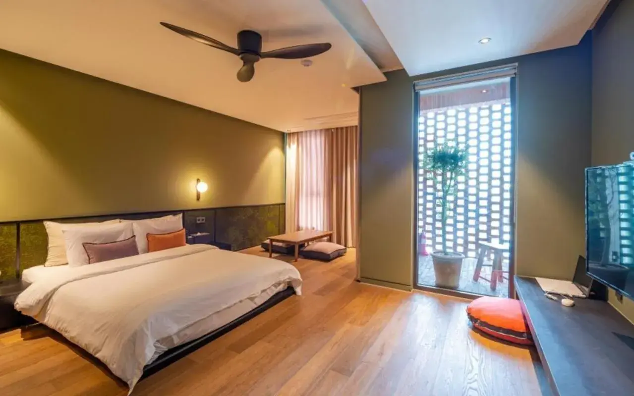 Bed in Hotel Barahan Jeonju Bed in Hotel Barahan Jeonju