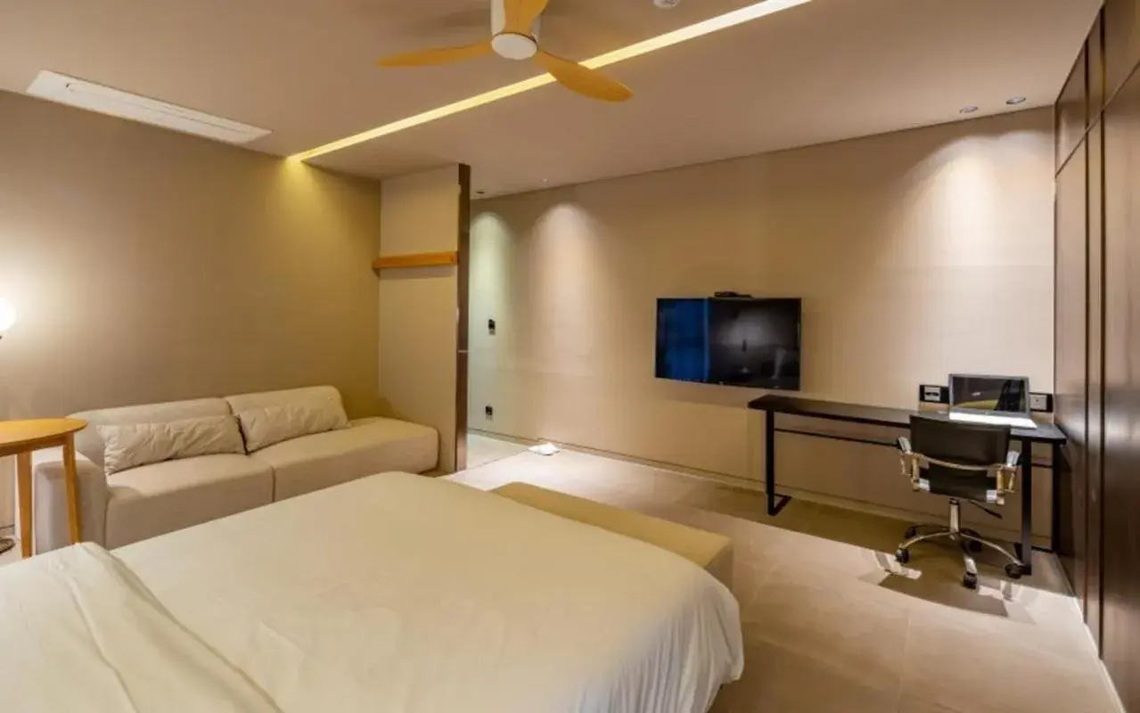 Bed in Hotel Barahan Jeonju Bed in Hotel Barahan Jeonju