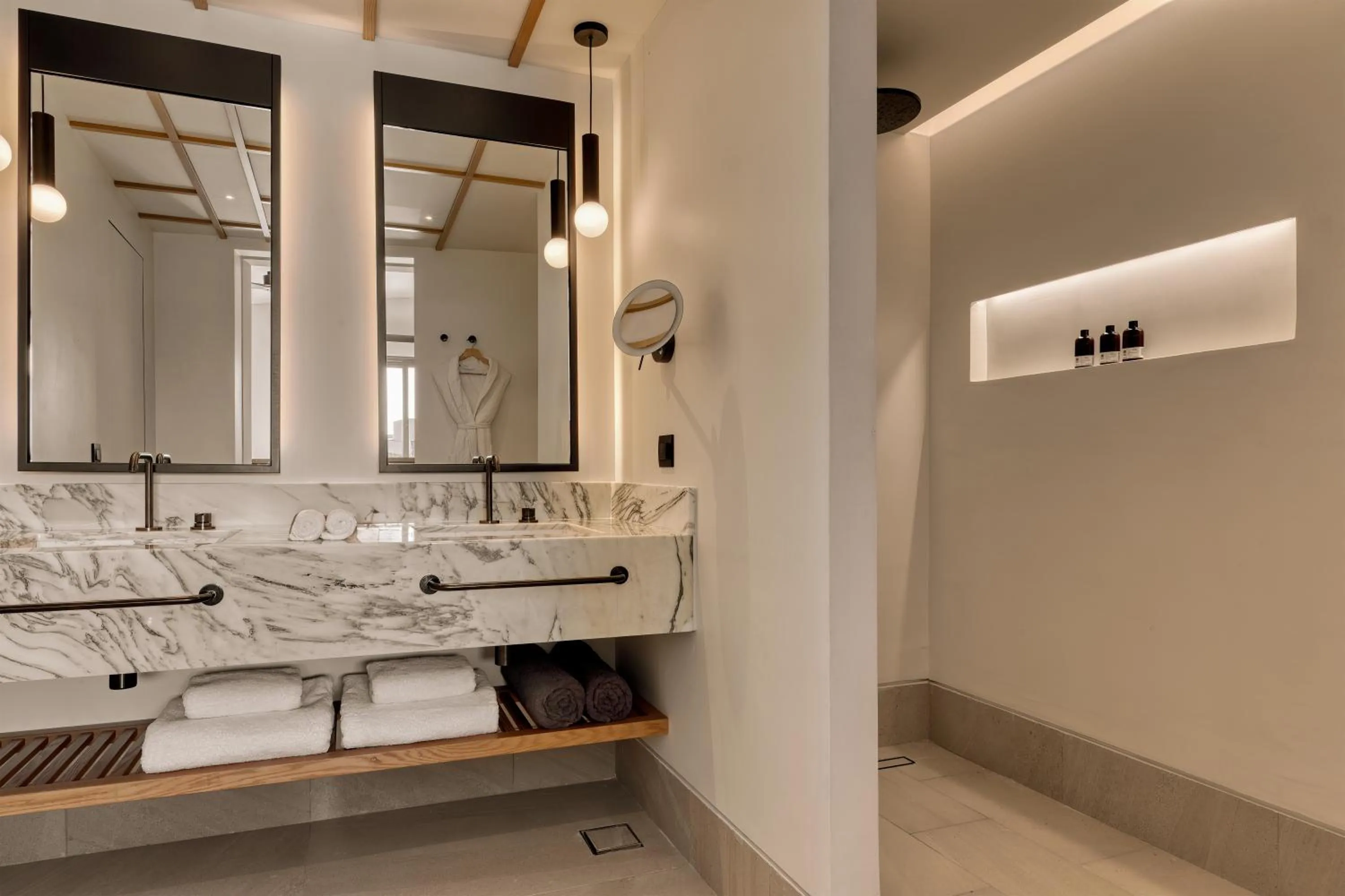 Shower in Domes Novos Santorini, Autograph Collection