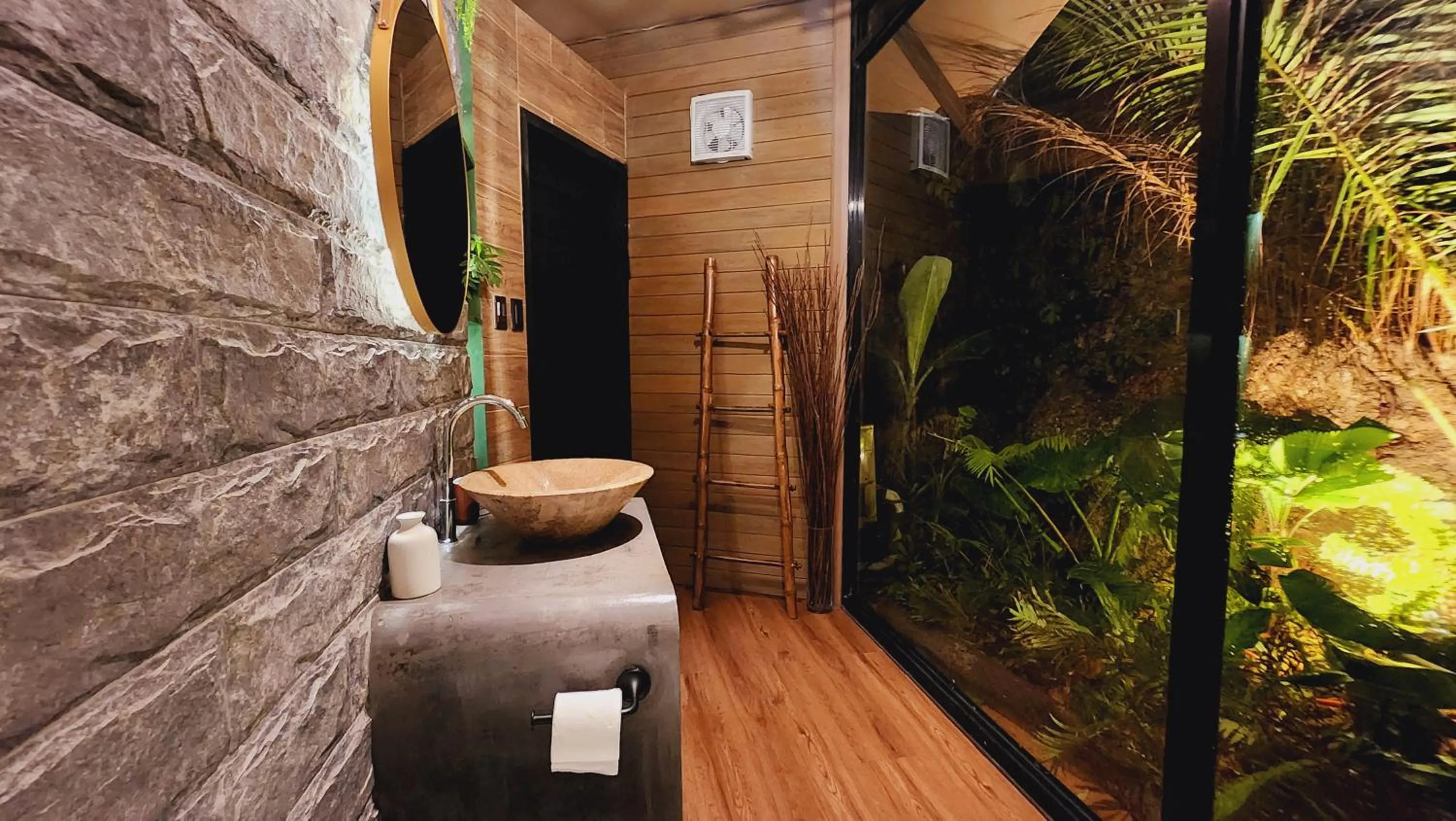 Bathroom in The Jungle Lodge -Glamping at Karuna El Nido