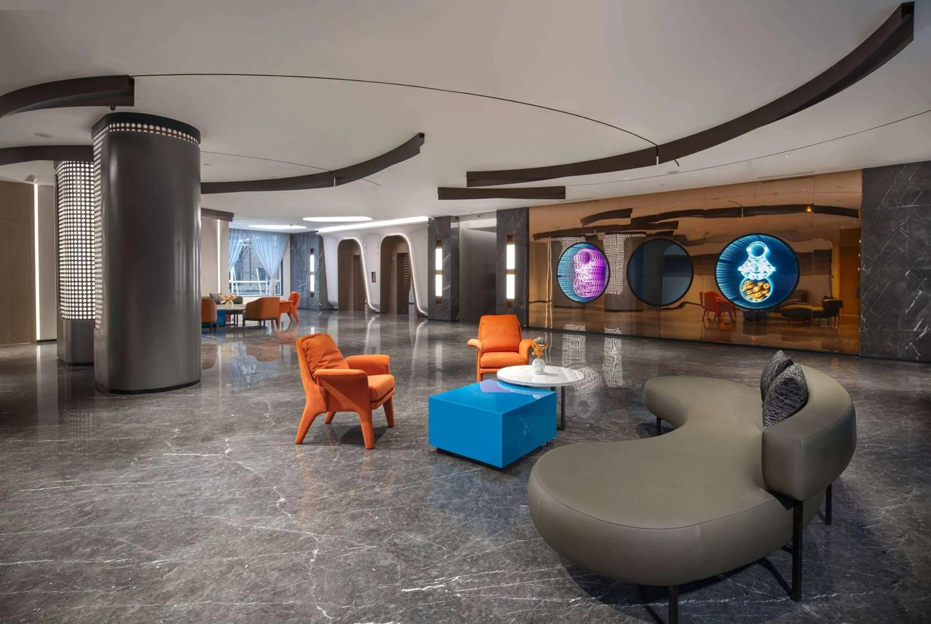 Lobby or reception in Ramada by Wyndham Qingdao Jiaodong International Airport