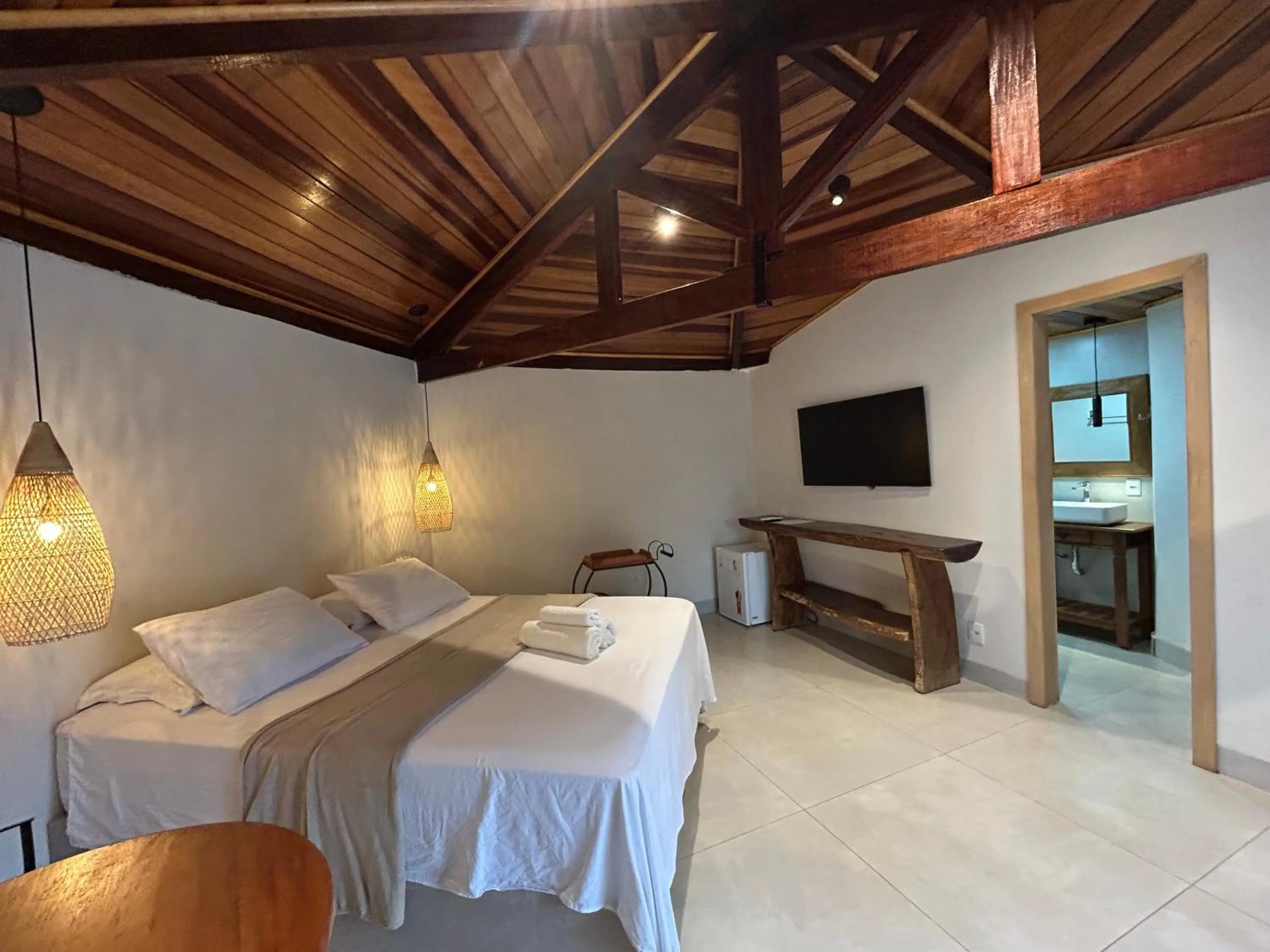 Bed in Pousada Vila Margarida