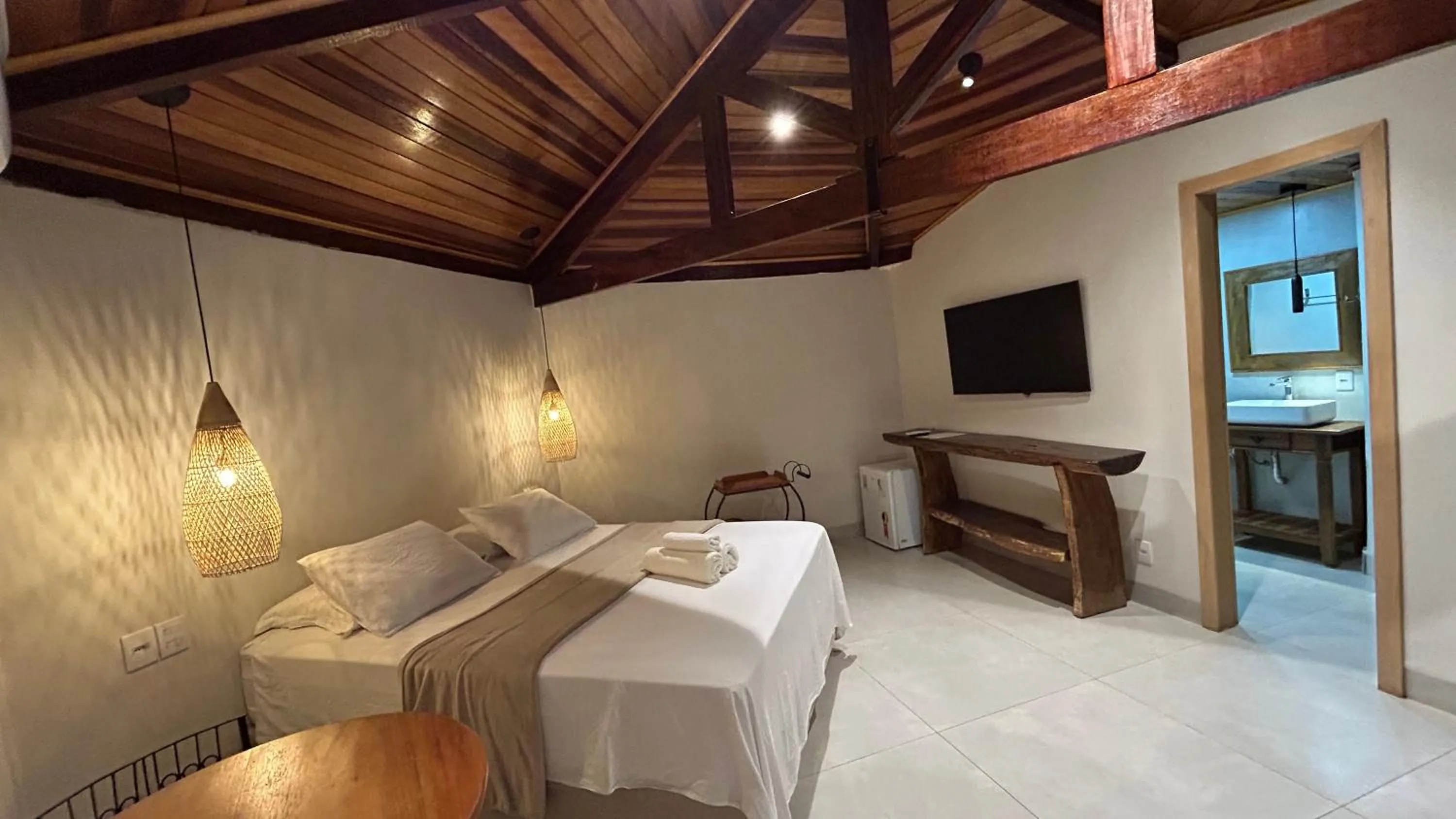 Bed in Pousada Vila Margarida