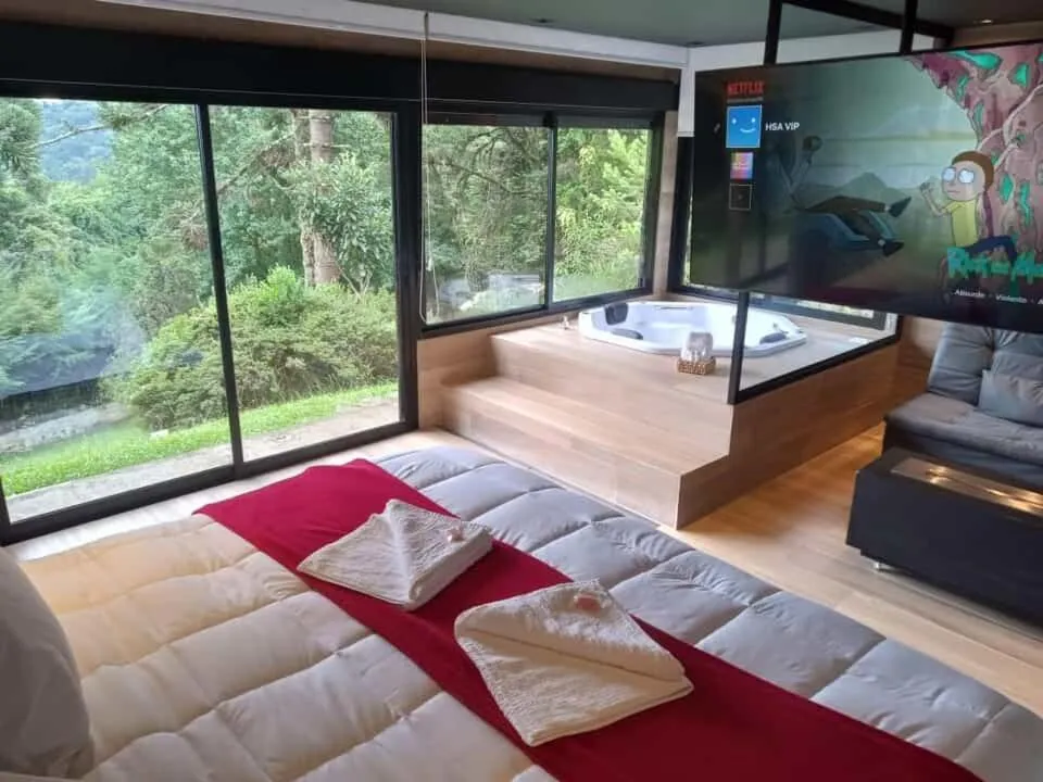 Bed in Hospedagem Spa da Alma