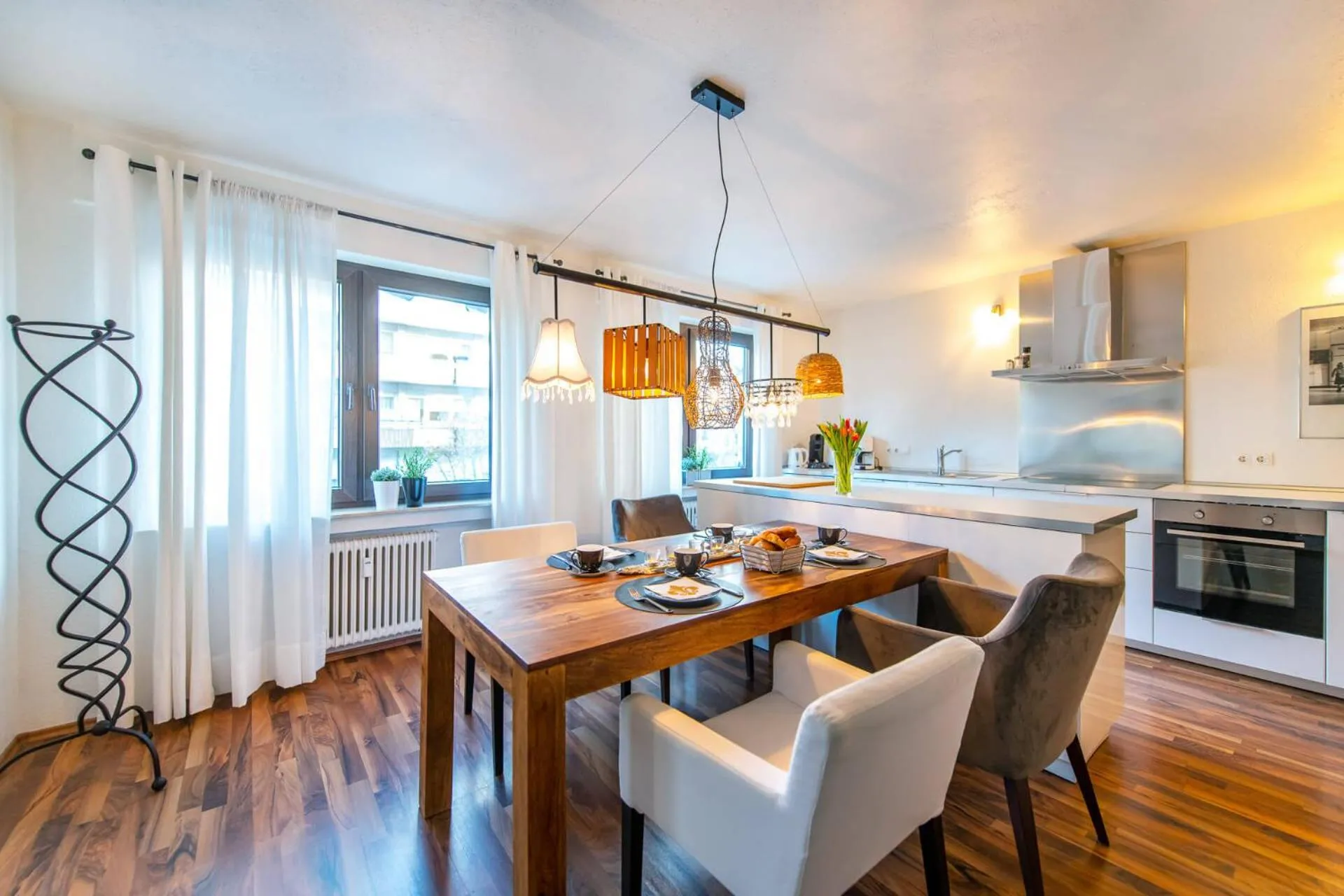 Kitchen or kitchenette in Ferienwohnung Koblenz Altstadt