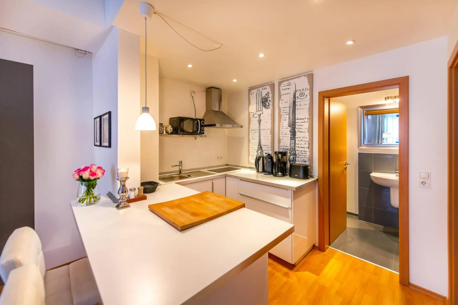 Kitchen or kitchenette in Ferienwohnung Koblenz Altstadt