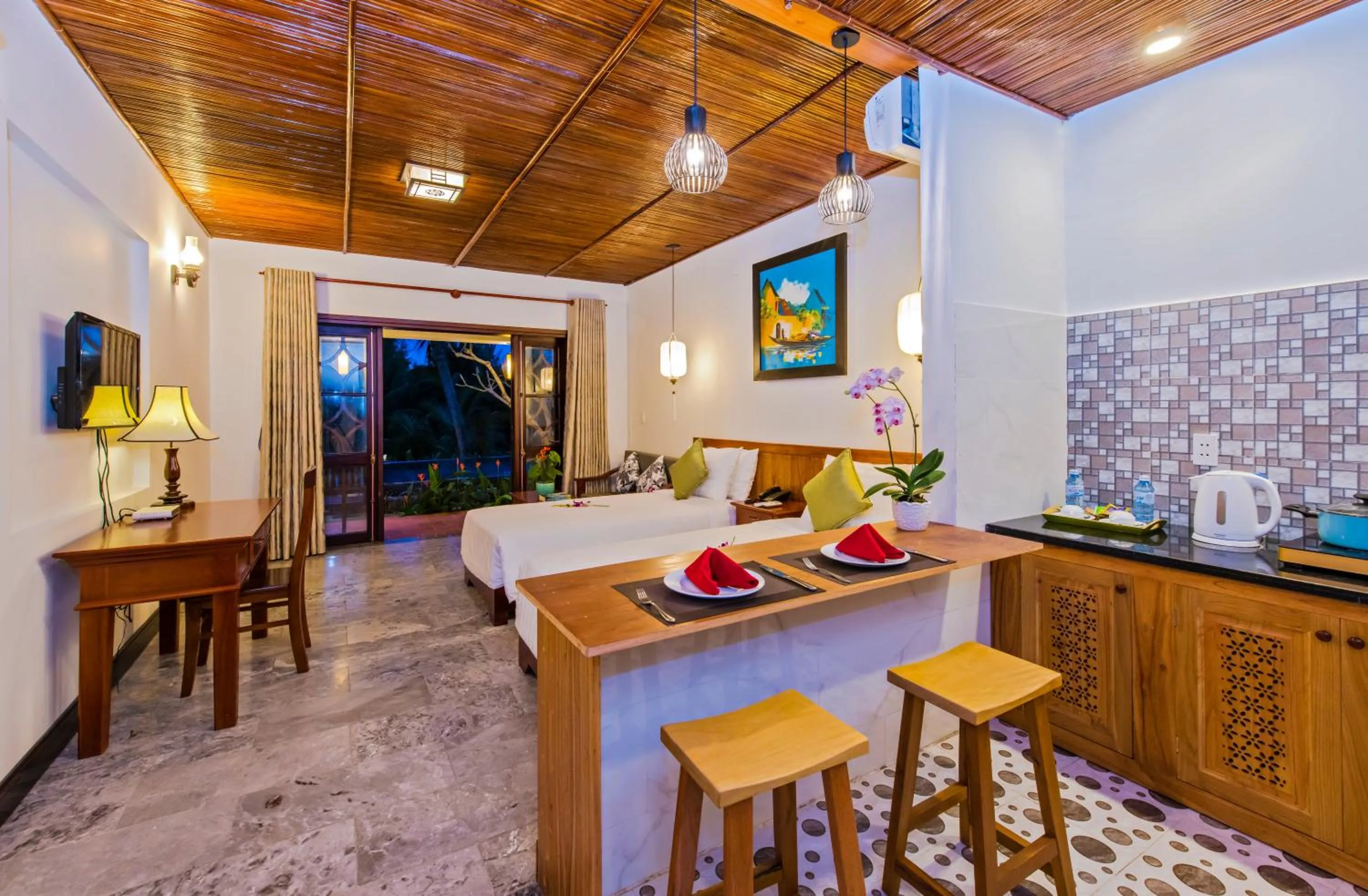 Kitchen or kitchenette in Pomelo Garden Boutique Villa