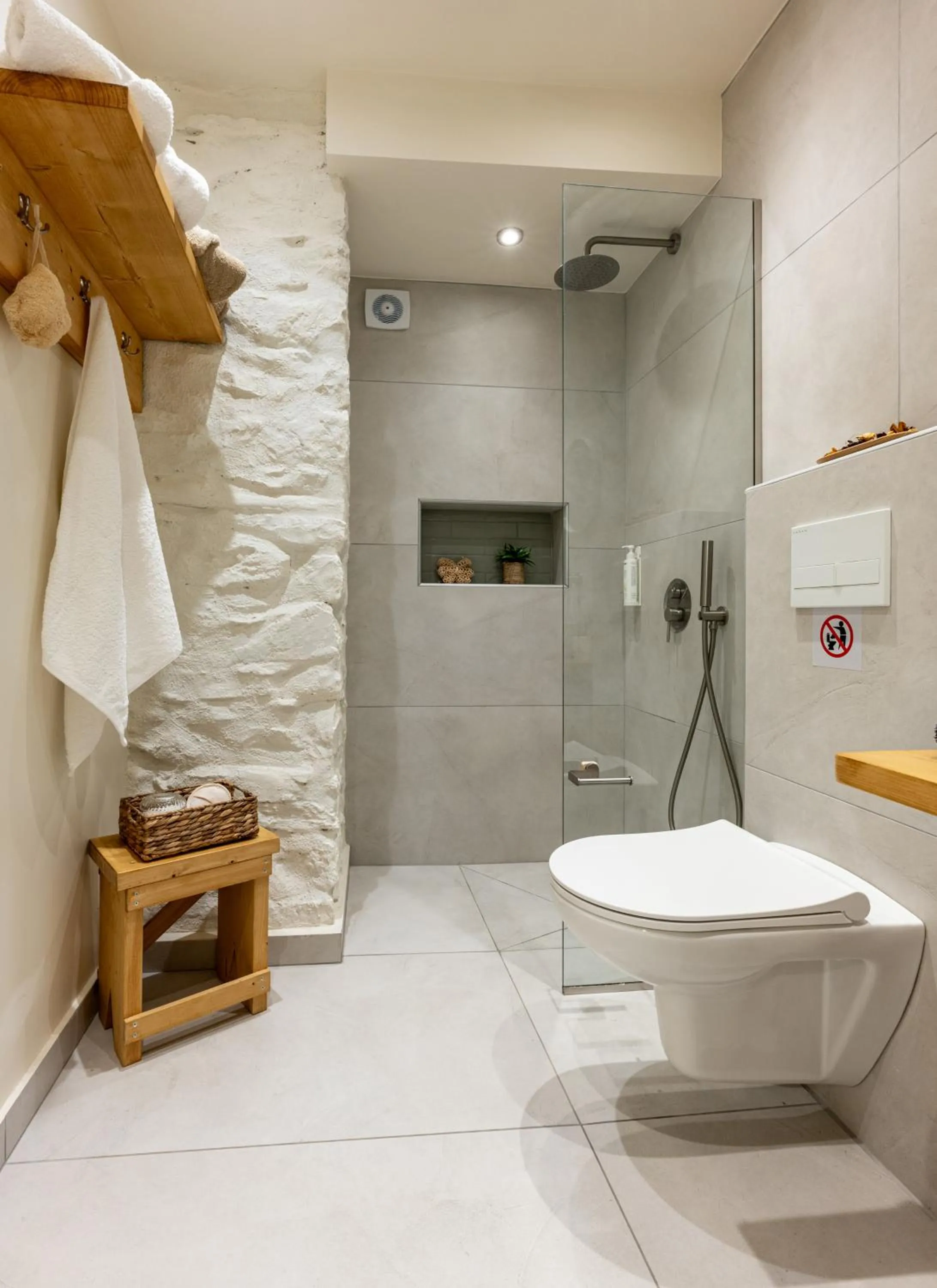 Shower in Capella Skiathos, Residences
