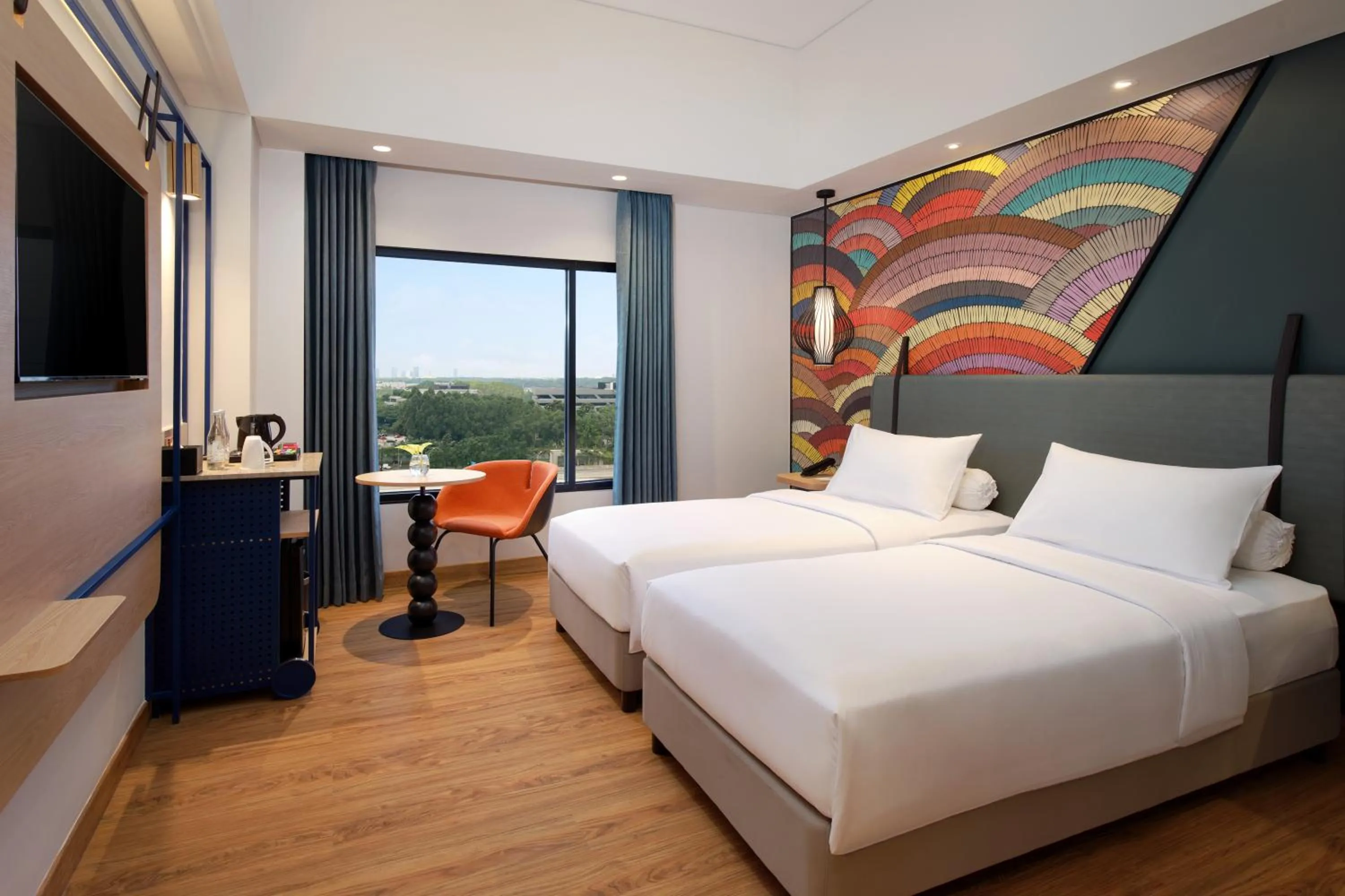 Bedroom, Bed in ibis Styles Serpong BSD City