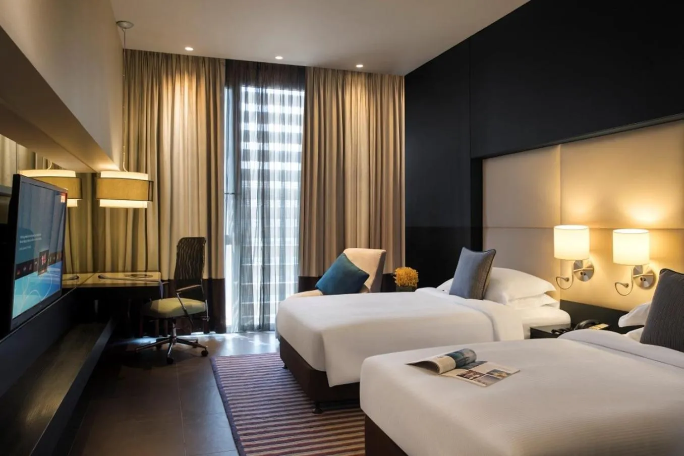 Photo of the whole room, Bed in The Abdali Boulevard Hotel