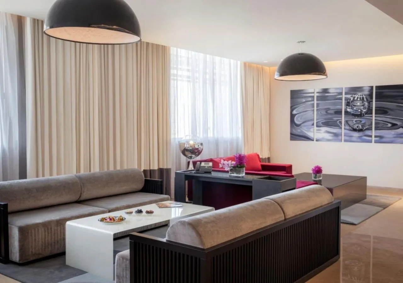 Seating area in The Abdali Boulevard Hotel