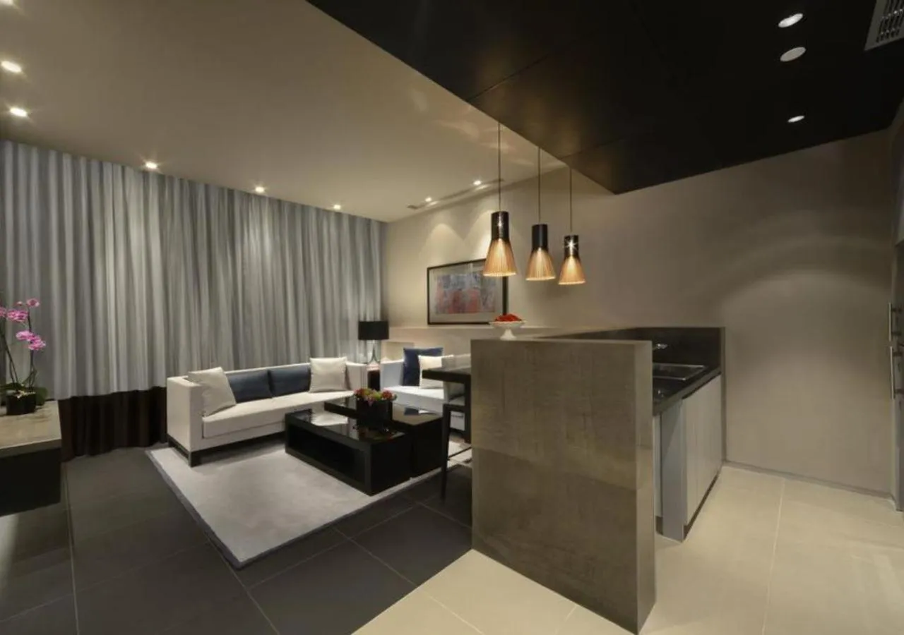 Seating area in The Abdali Boulevard Hotel