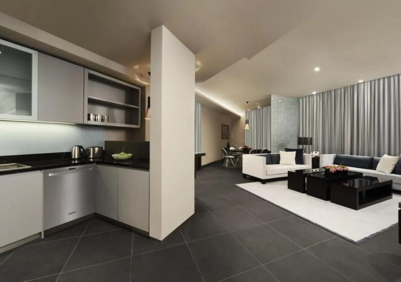 Seating area in The Abdali Boulevard Hotel