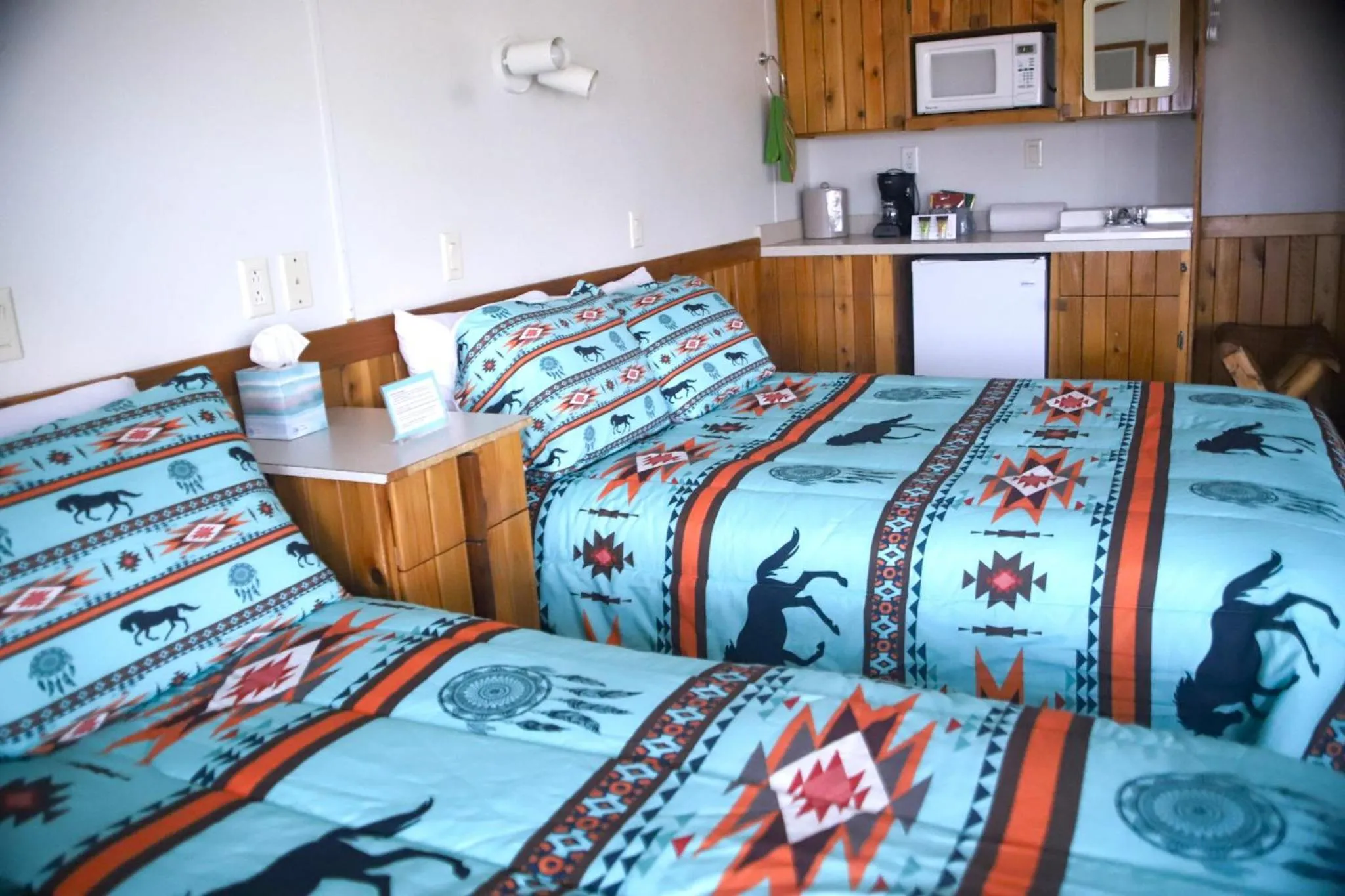 Bed in Mountain View Lodge