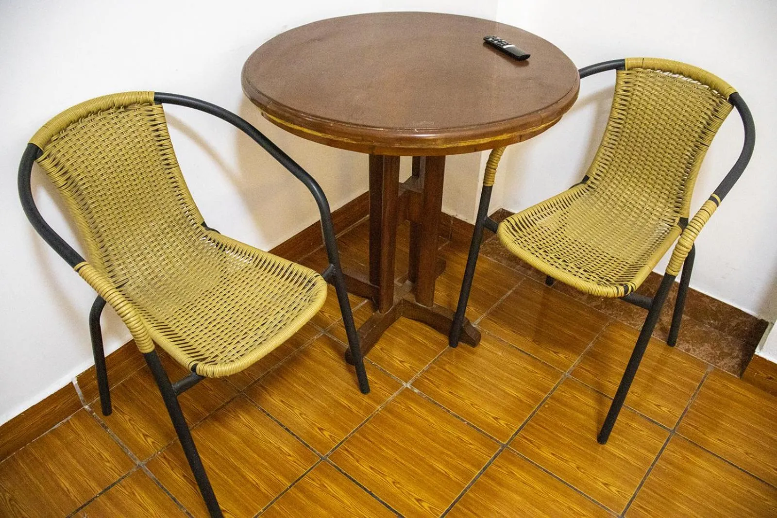 Seating area in Plaza Mayor Lima