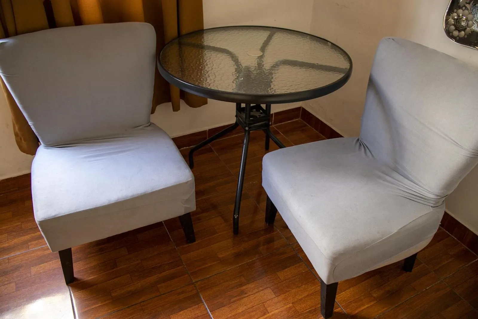 Seating area in Plaza Mayor Lima