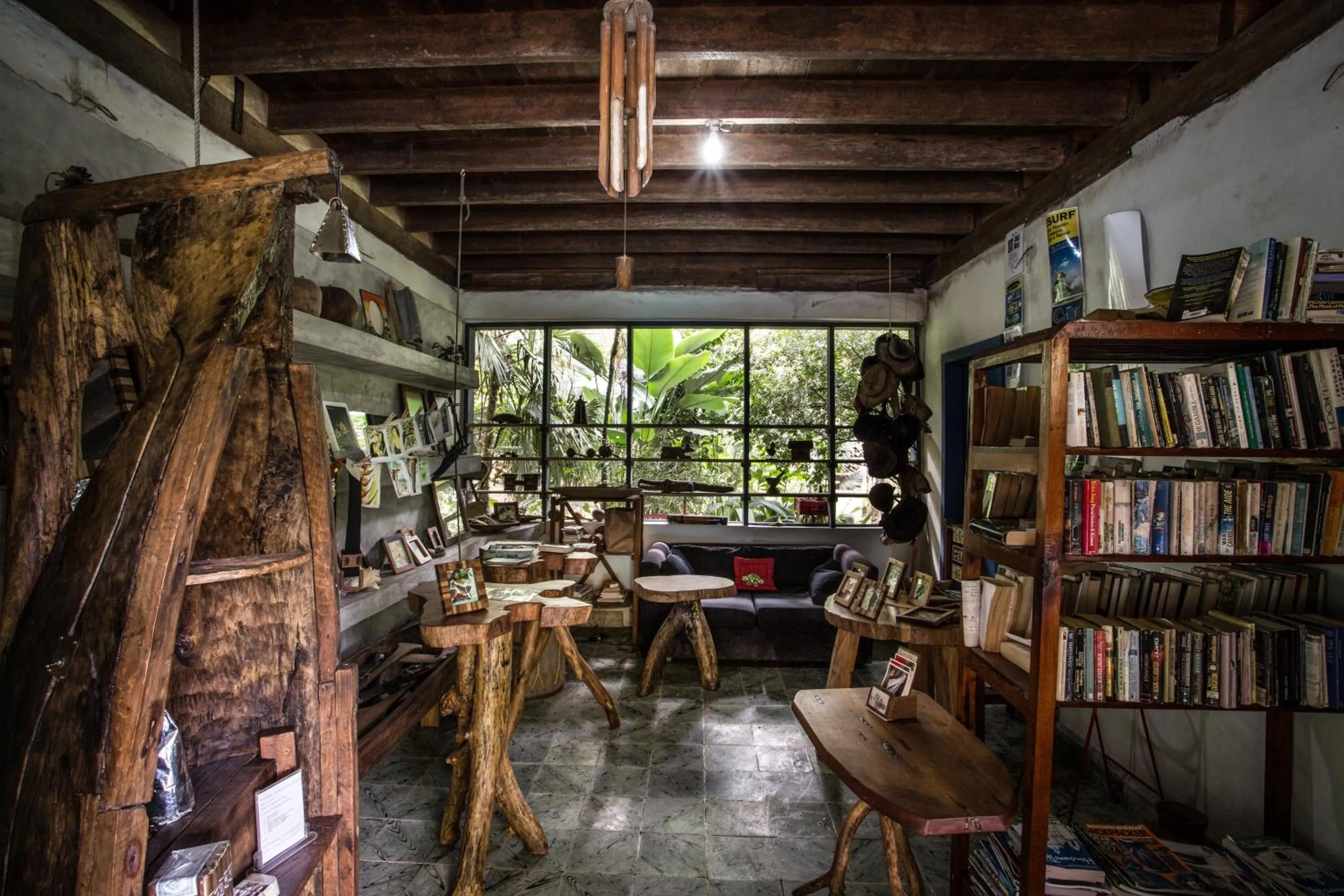 Library in Omega Tours Eco-Jungle Lodge