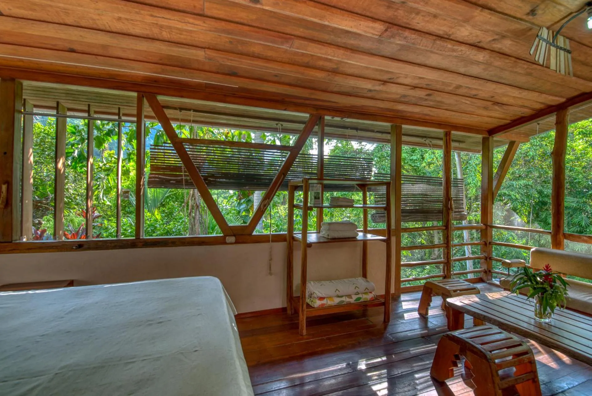 Bedroom in Omega Tours Eco-Jungle Lodge