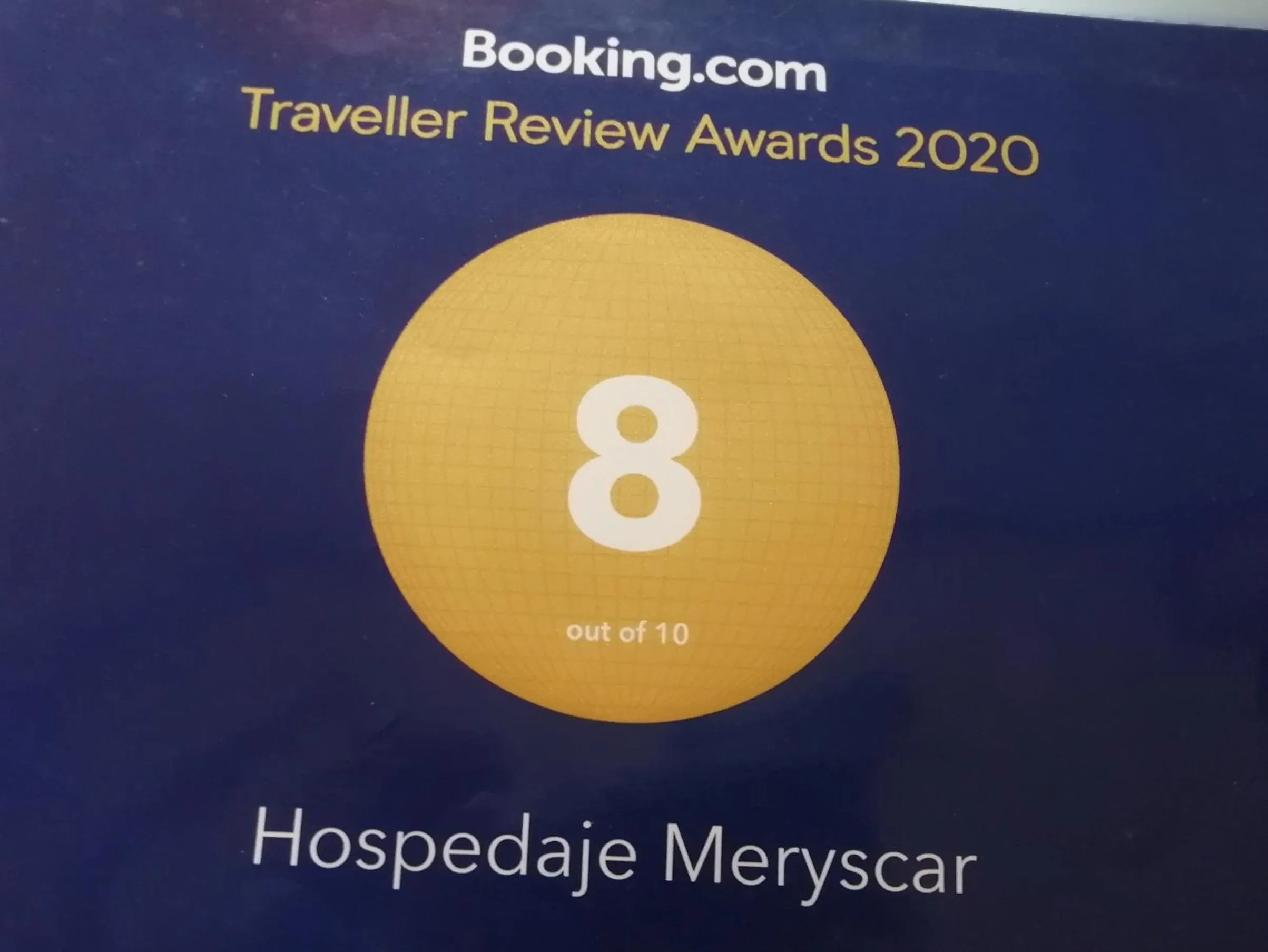 Certificate/Award in Hospedaje Meryscar