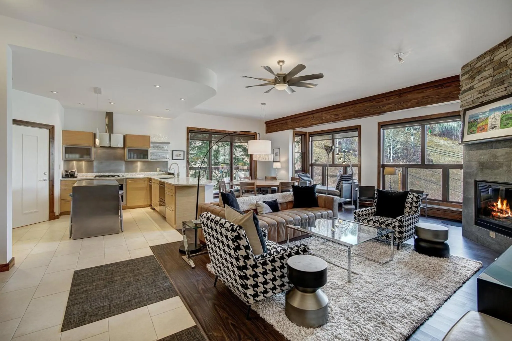 Living room in The Osprey at Beaver Creek, a RockResort
