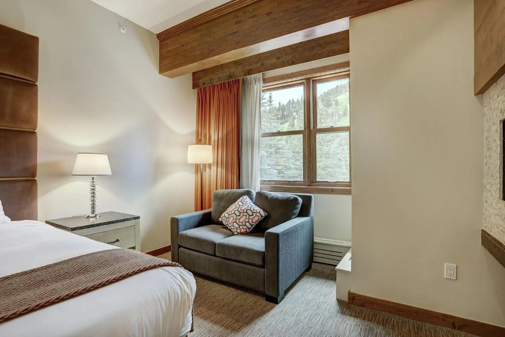 Living room, Bed in The Osprey at Beaver Creek, a RockResort