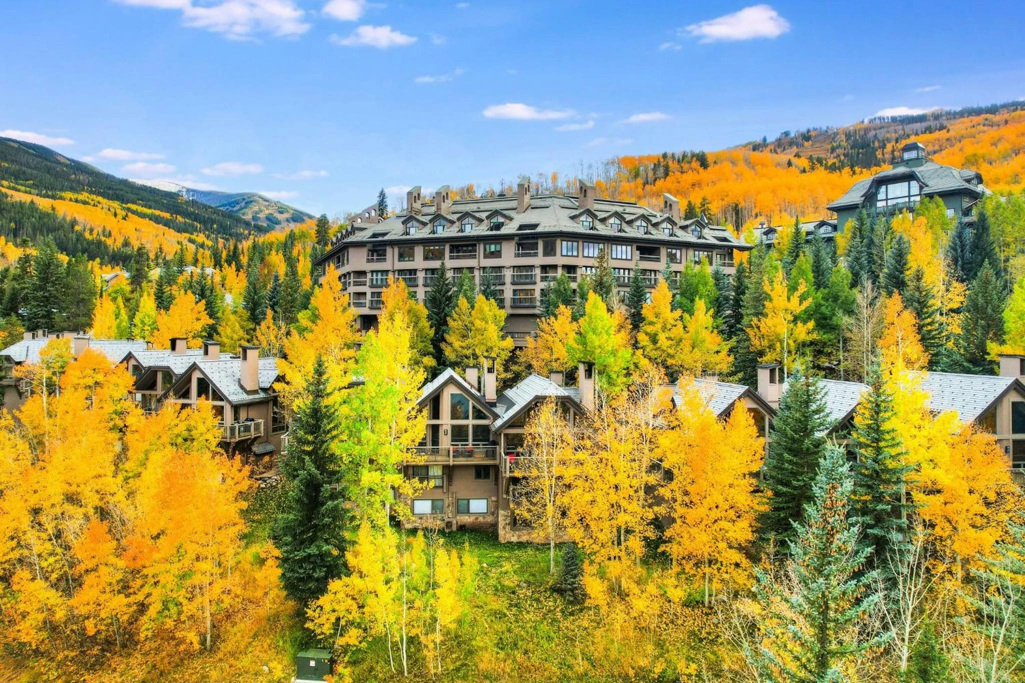 Property building in The Pines Lodge, a RockResort, by Vail Resorts