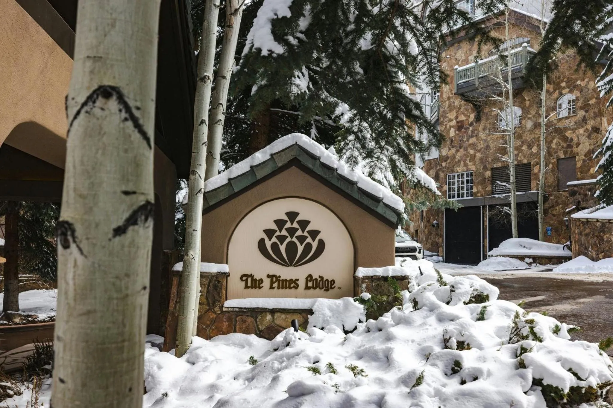 Property building in The Pines Lodge, a RockResort, by Vail Resorts