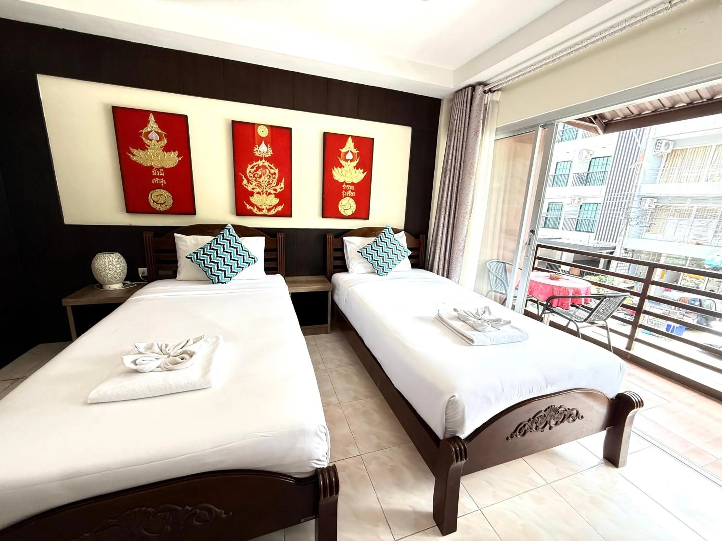 Bed in Thai Classic House