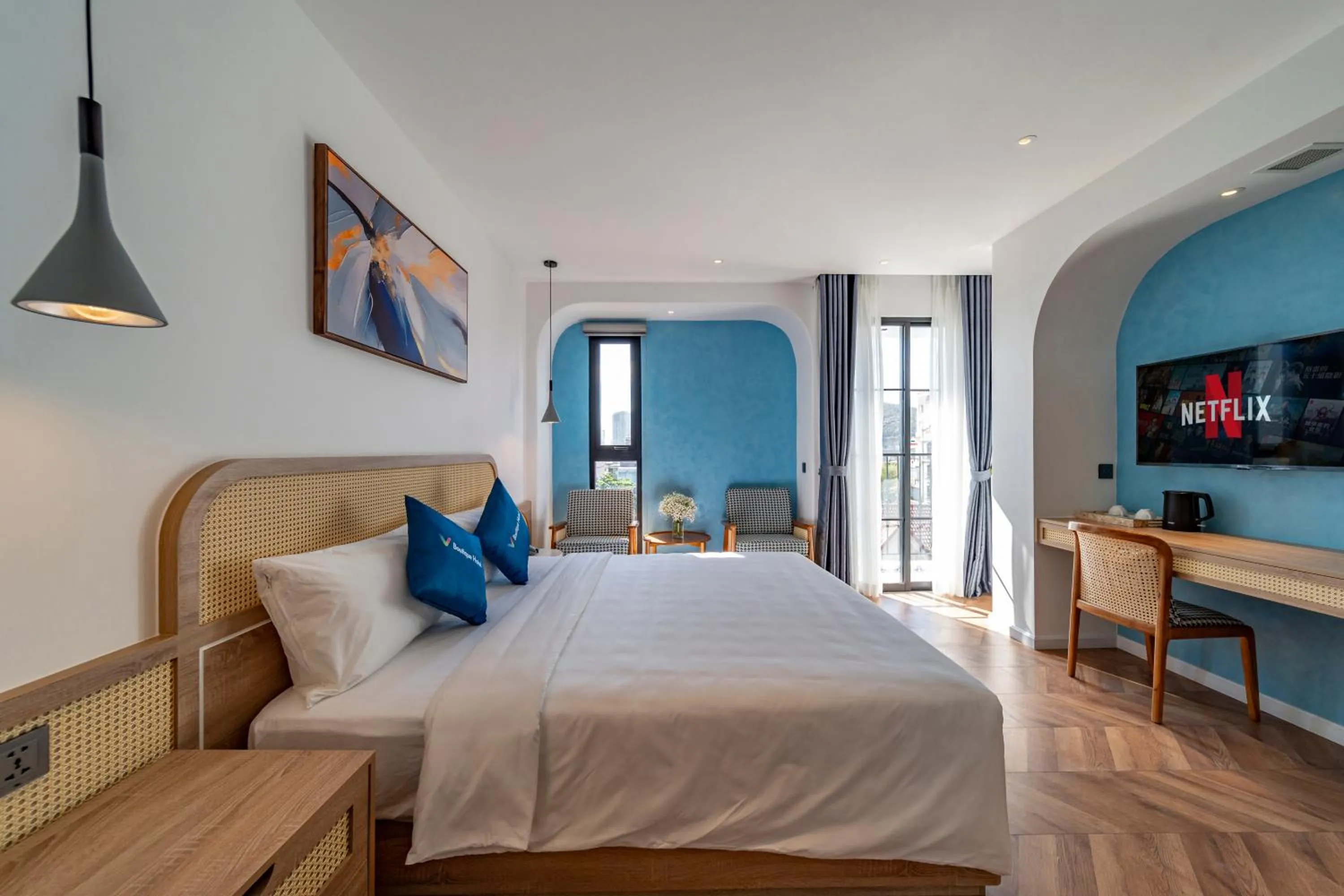 Bedroom, Bed in V Boutique Hotel - Complimentary refreshments