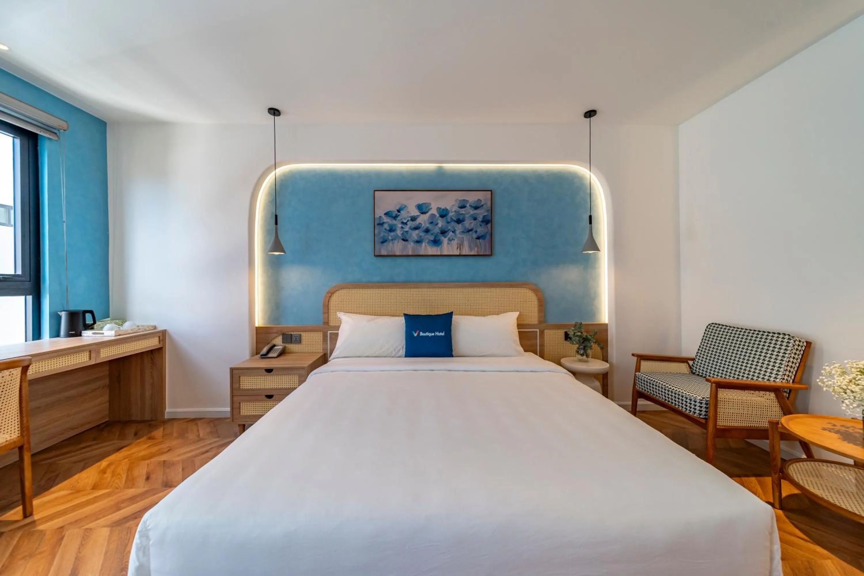 Bedroom, Bed in V Boutique Hotel - Complimentary refreshments