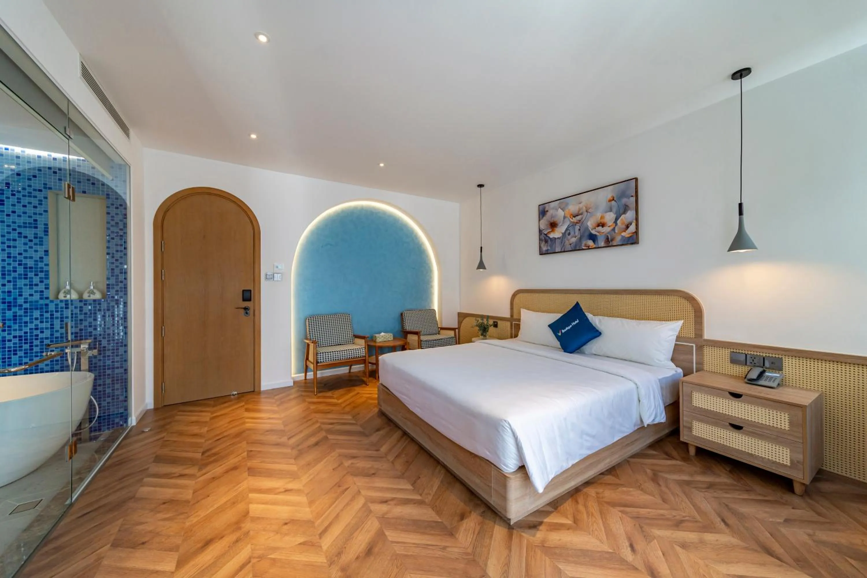 Bedroom, Bed in V Boutique Hotel - Complimentary refreshments